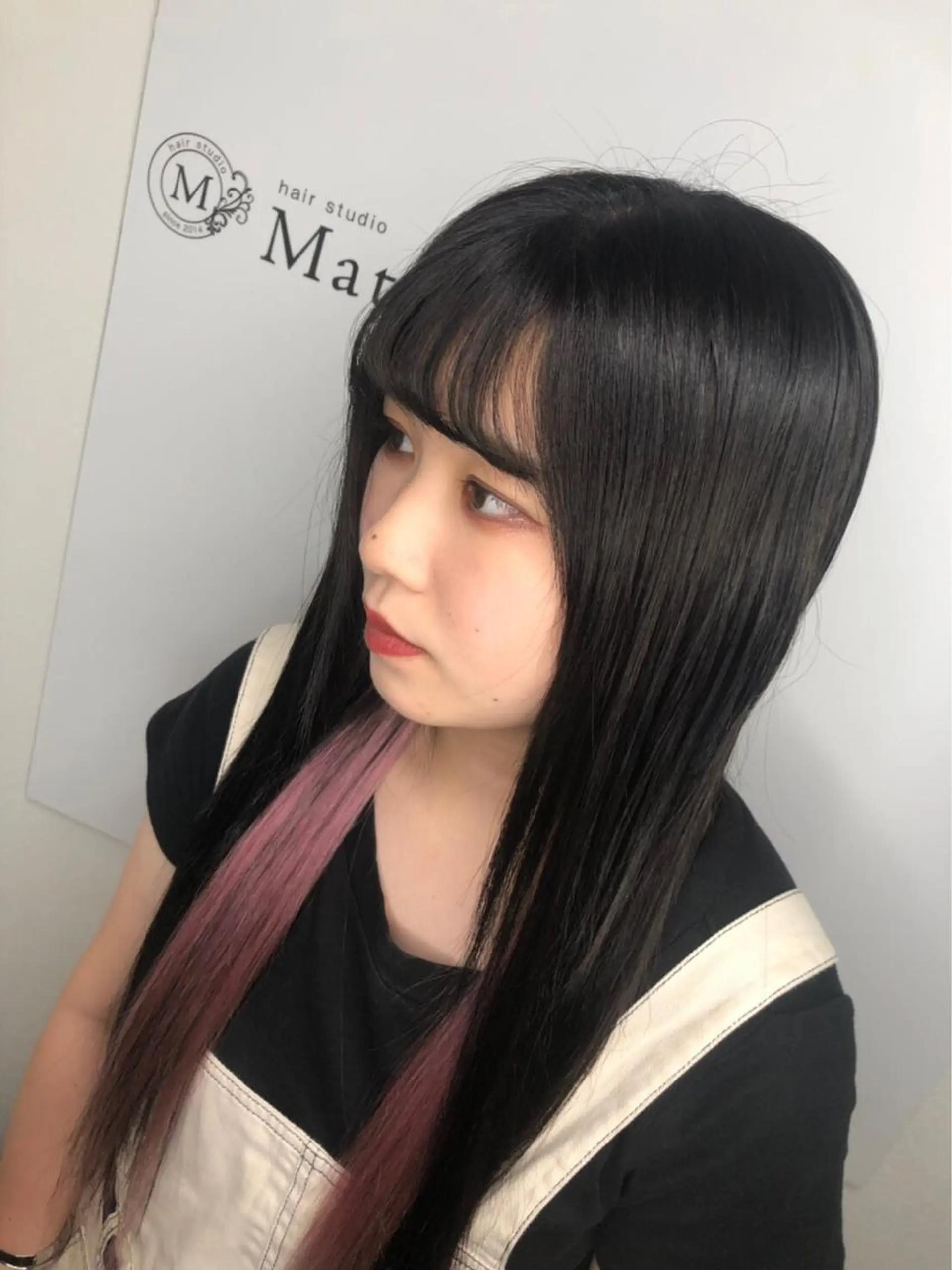 セミロング プルエクステ パープルカラー エクステ エクステ Wakita Masakiのヘアスタイル
