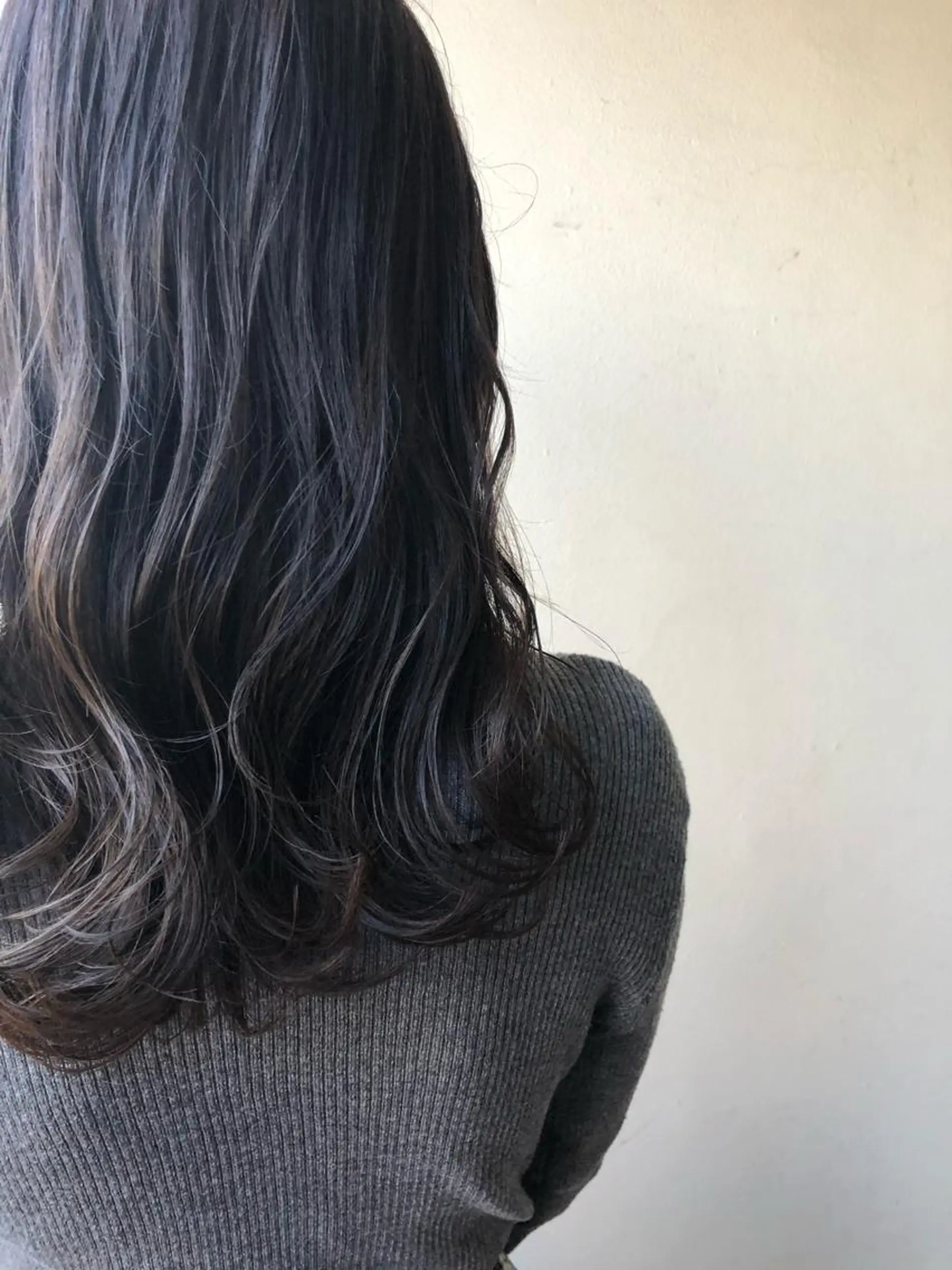 セミロング カラー アッシュ 透明感カラー バイオレットカラー カット ヘアカラー トリートメント 🌻韓国風ヘア🌻 ✨🌷ナナコ🌷のヘアスタイル