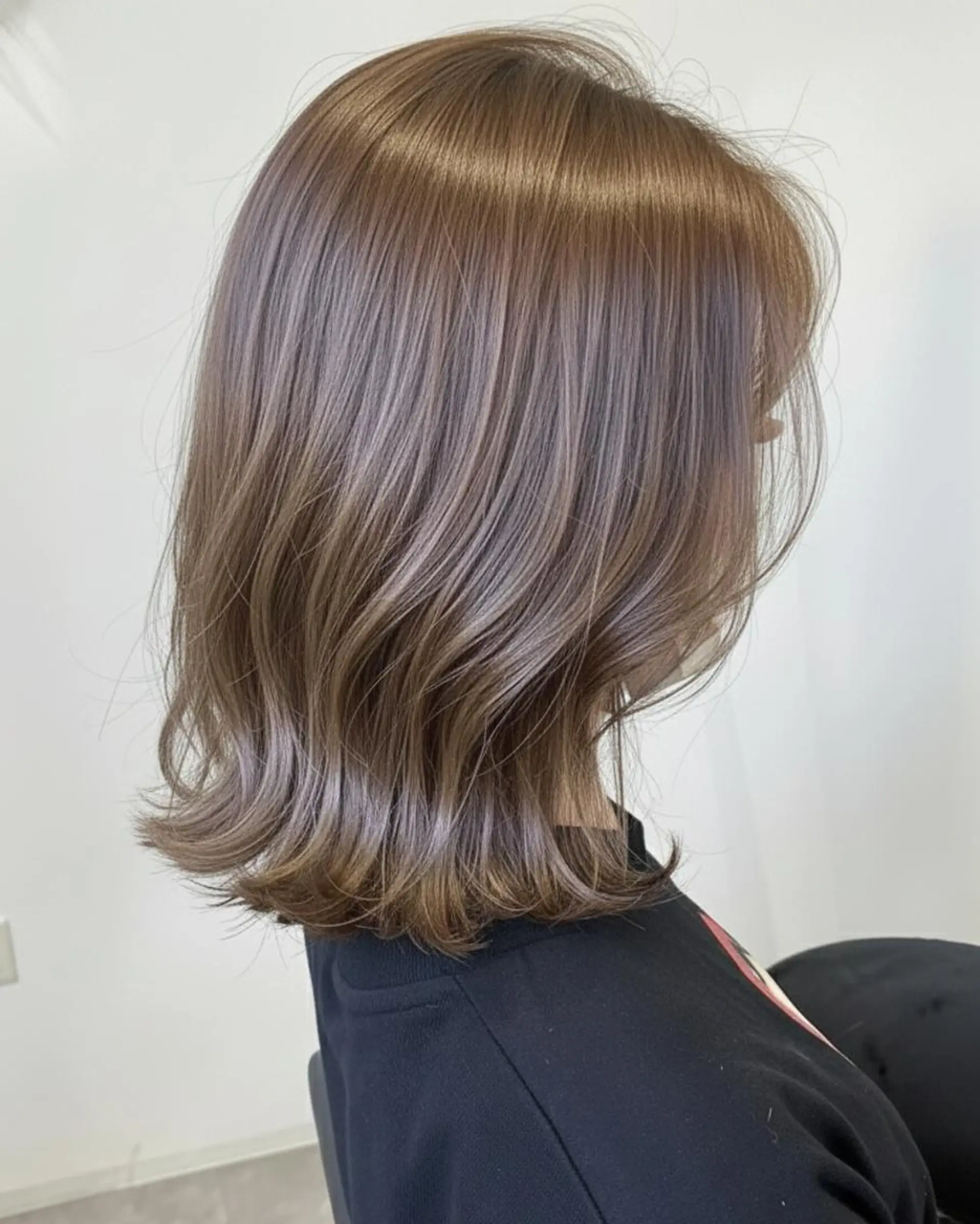 ミディアム ヘアカラー 青木未羽 松本市美容室のヘアスタイル