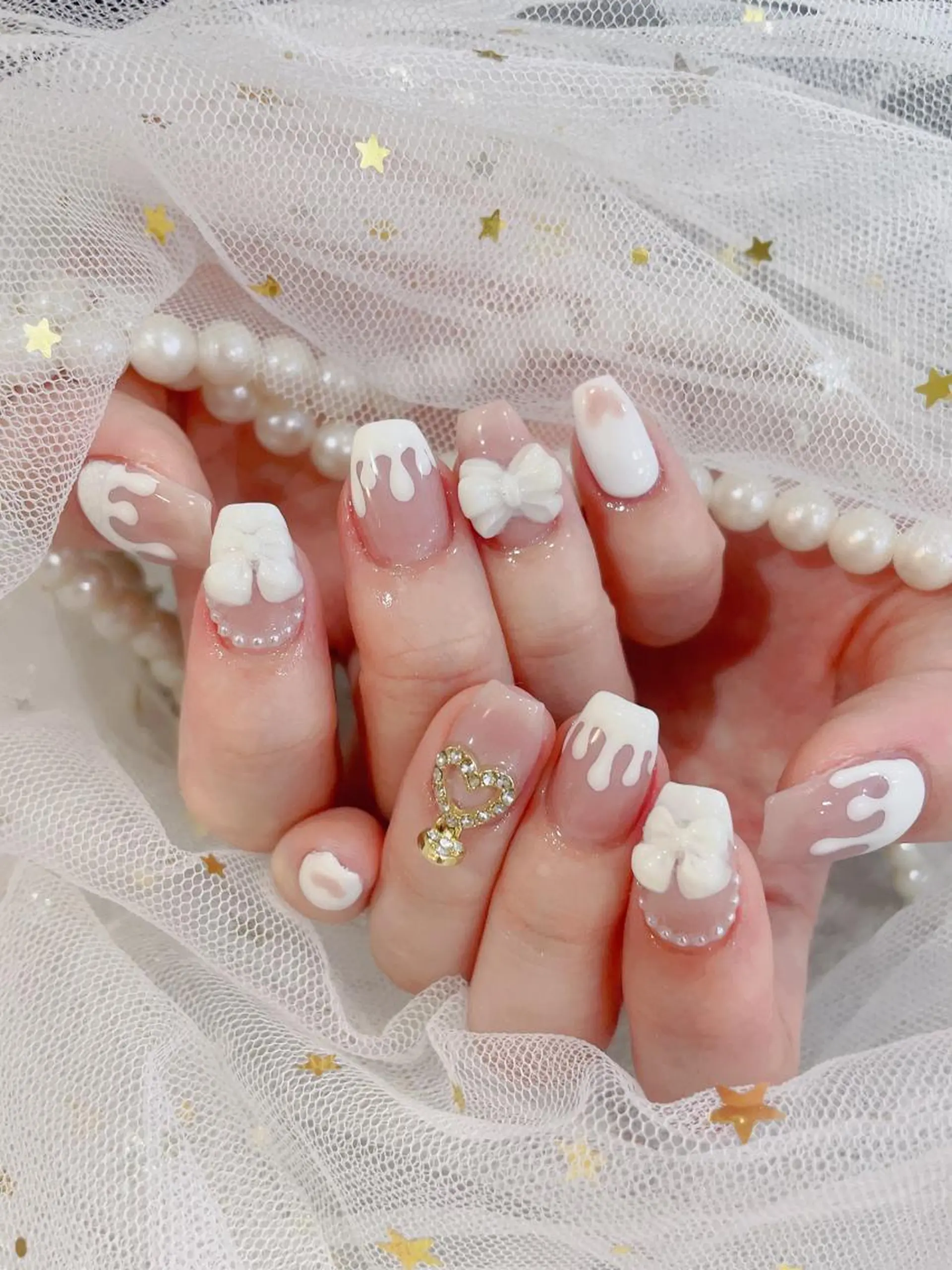 ミディアム ネイル ハンドネイル cho nailのネイルデザイン