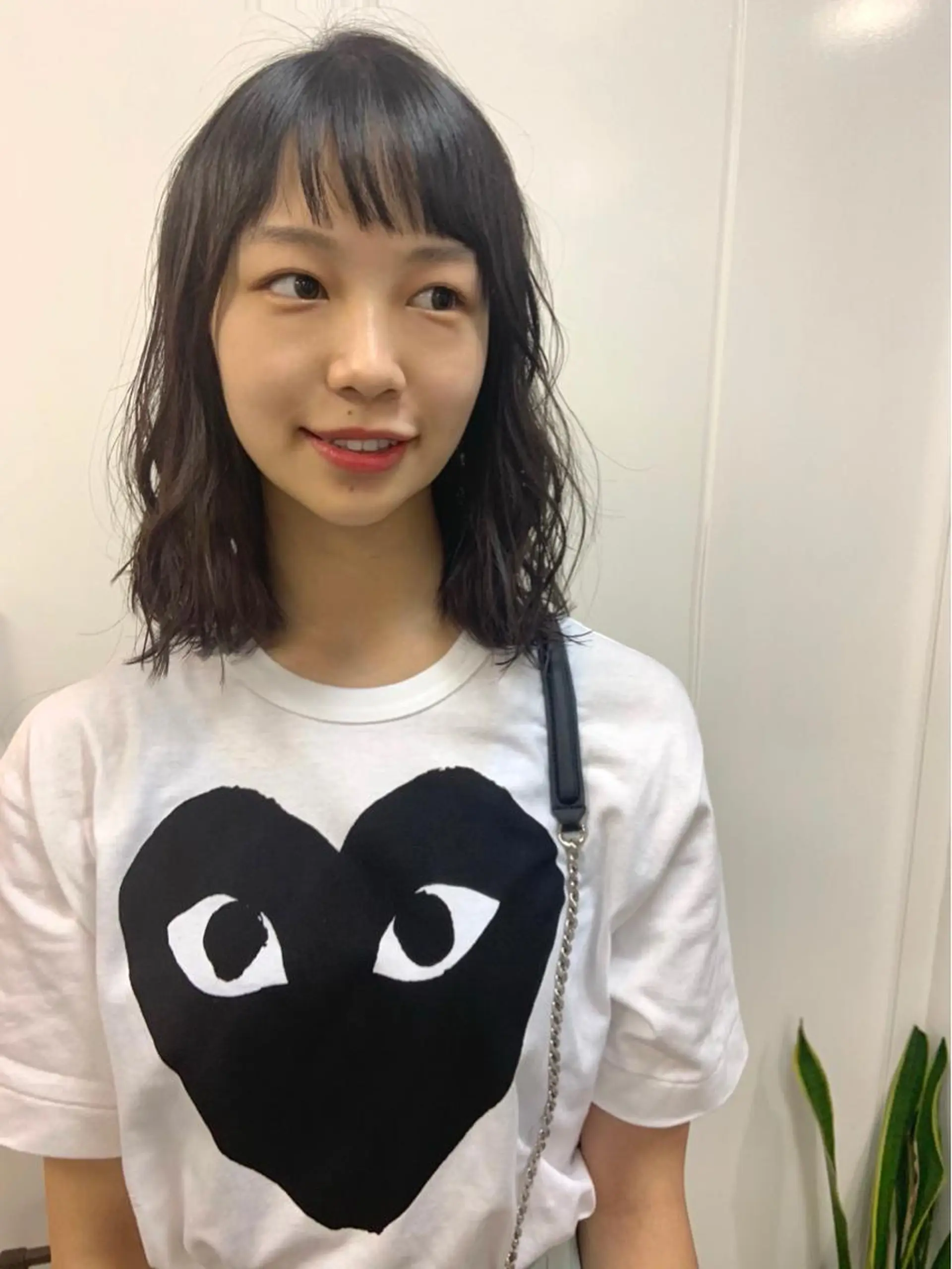 ミディアム カラー 黒髪 ♡ma ki♡のヘアスタイル