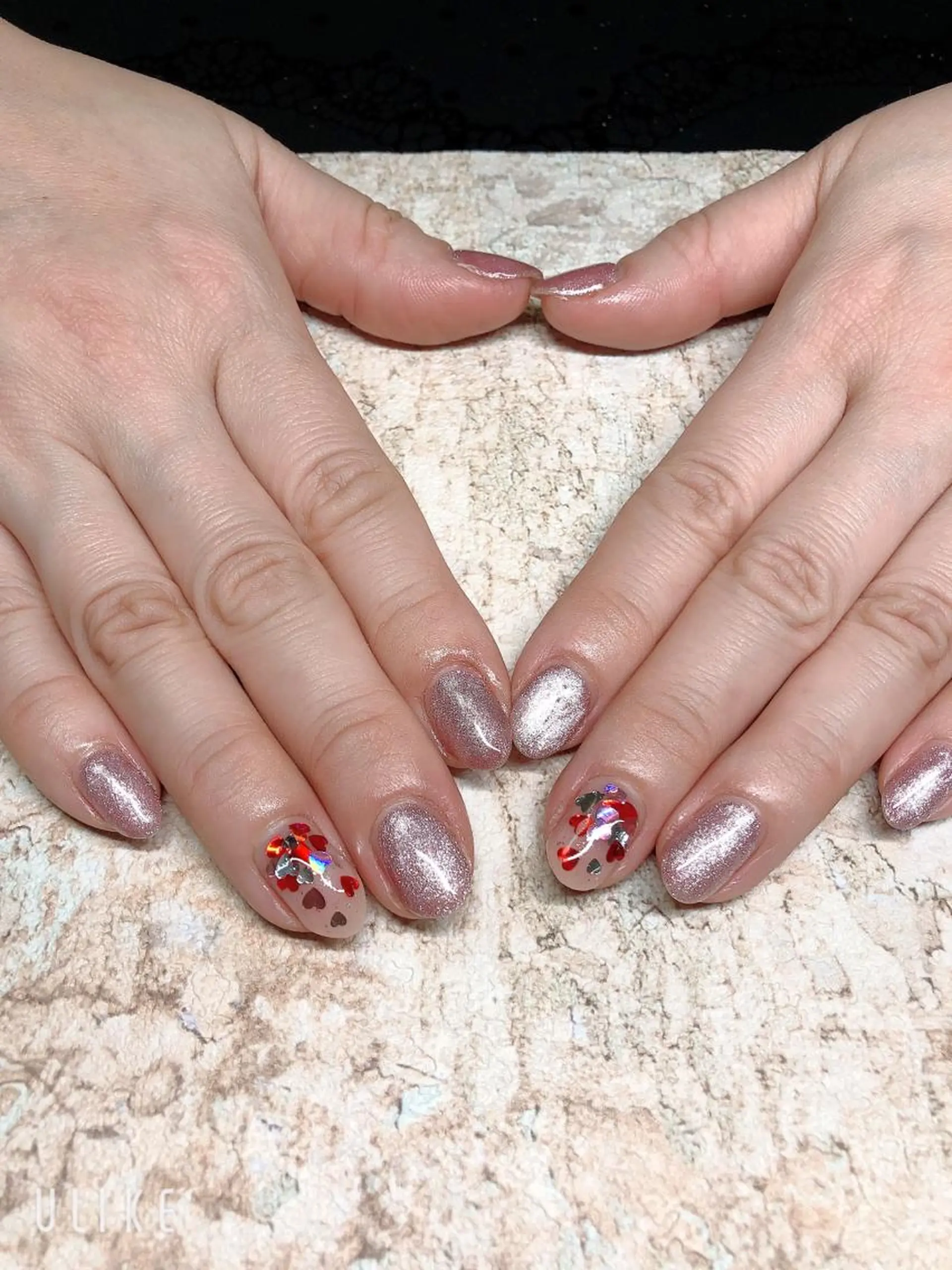 ネイル アートネイル フレンチネイル ジェルネイル グラデーション ハート Nail room Bimano所属・Bimano seica♡+°のネイルデザイン