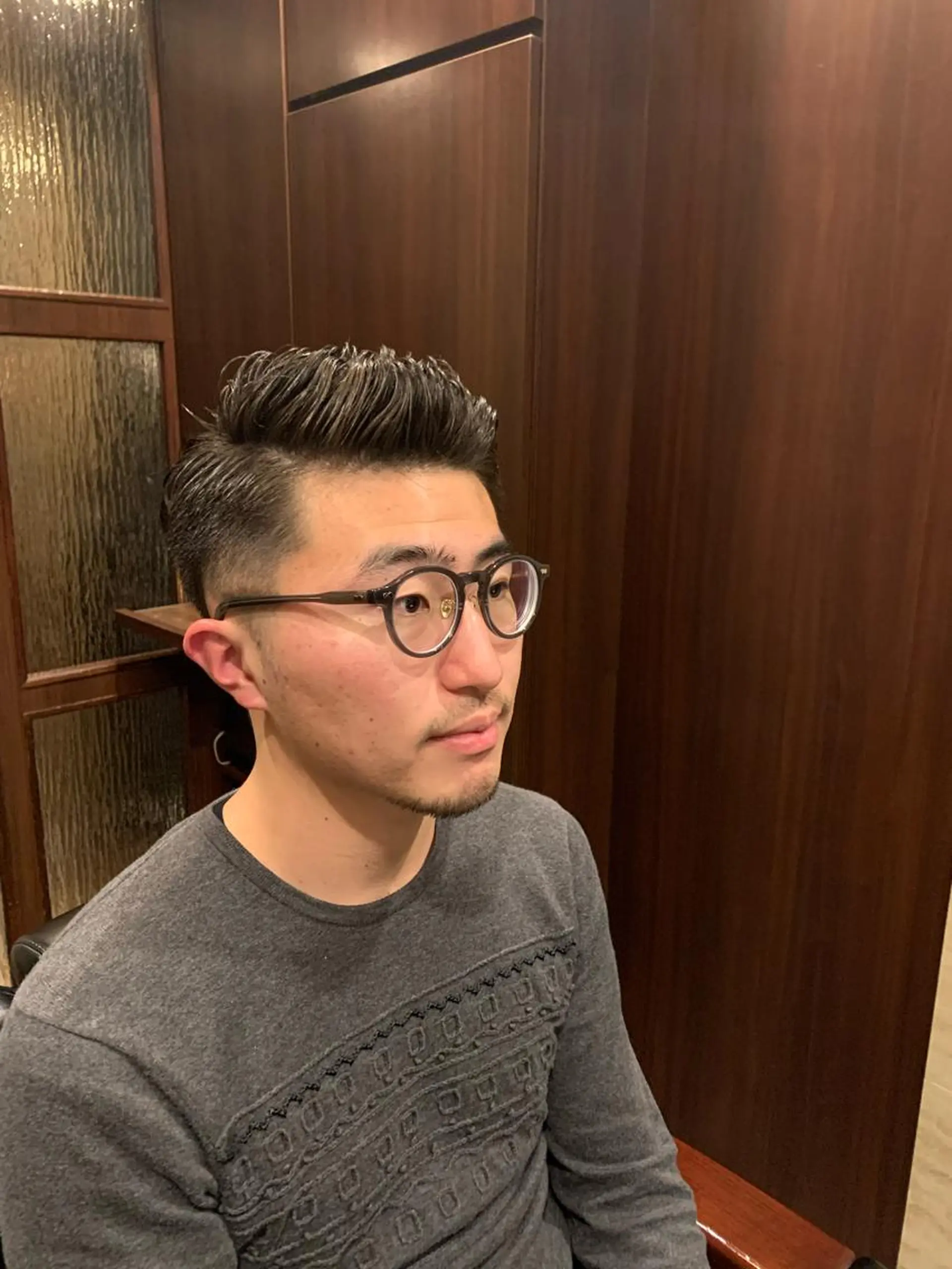 ショート パーマ メンズ ヒロ銀座 バーバーショップ神楽坂所属・ひらお あおとのヘアスタイル