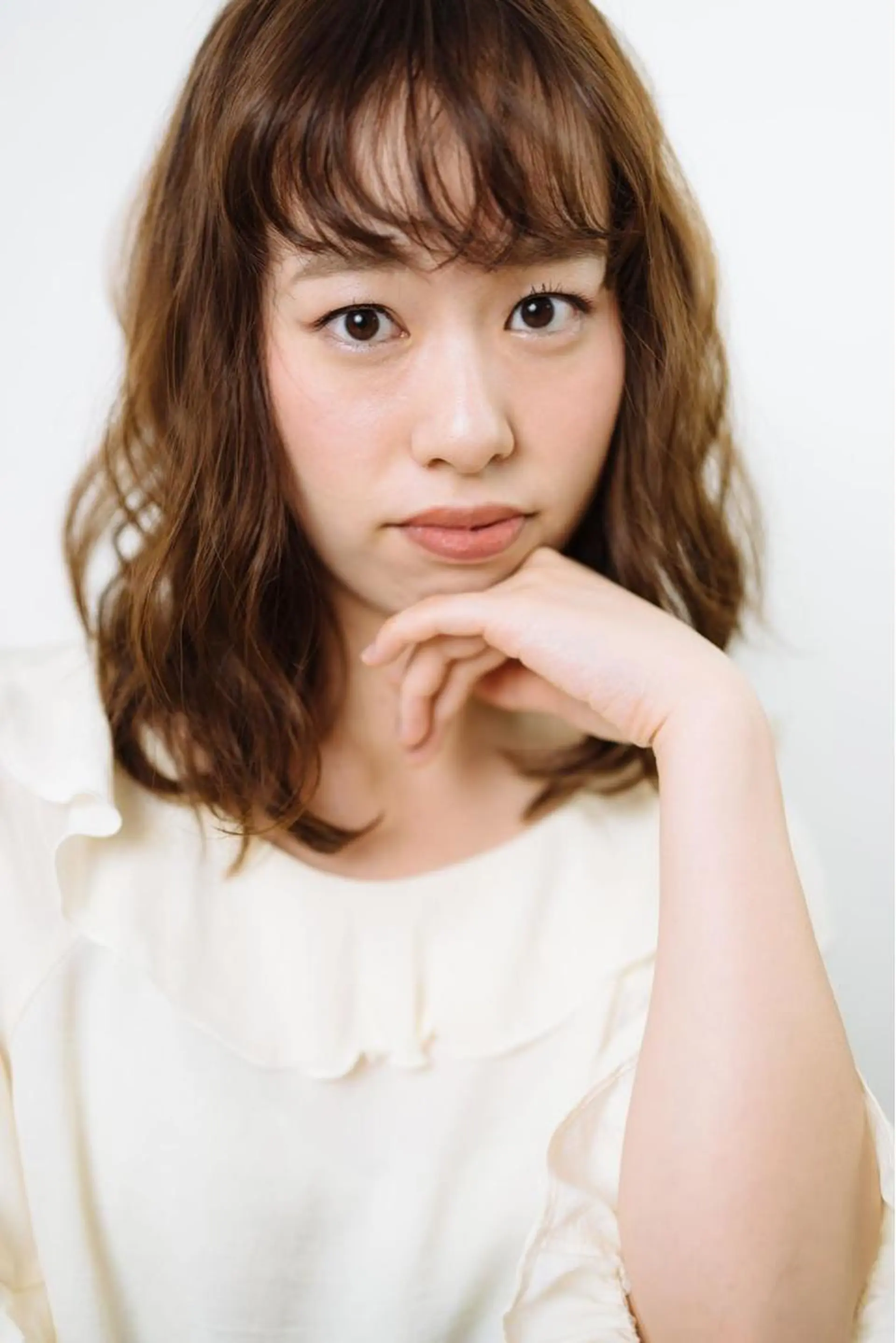 ミディアム カラー パーマ 板倉 花連のヘアスタイル