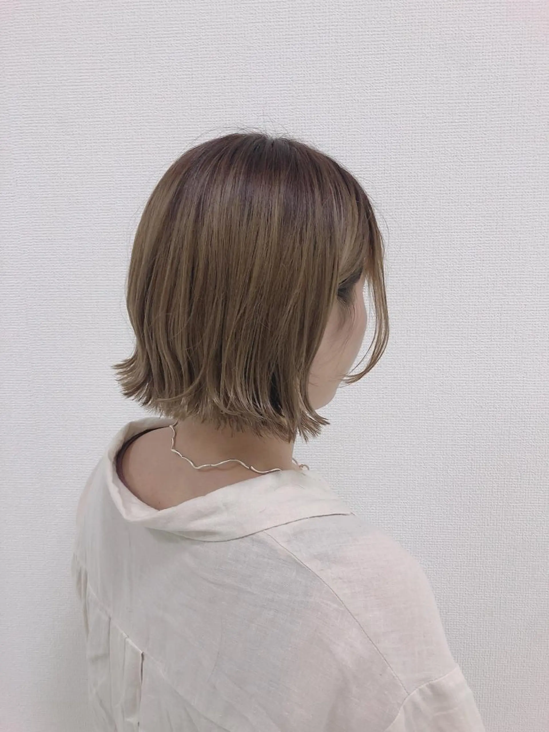 ミディアム ボブ 外ハネヘア カット いけがみ ゆかなのヘアスタイル