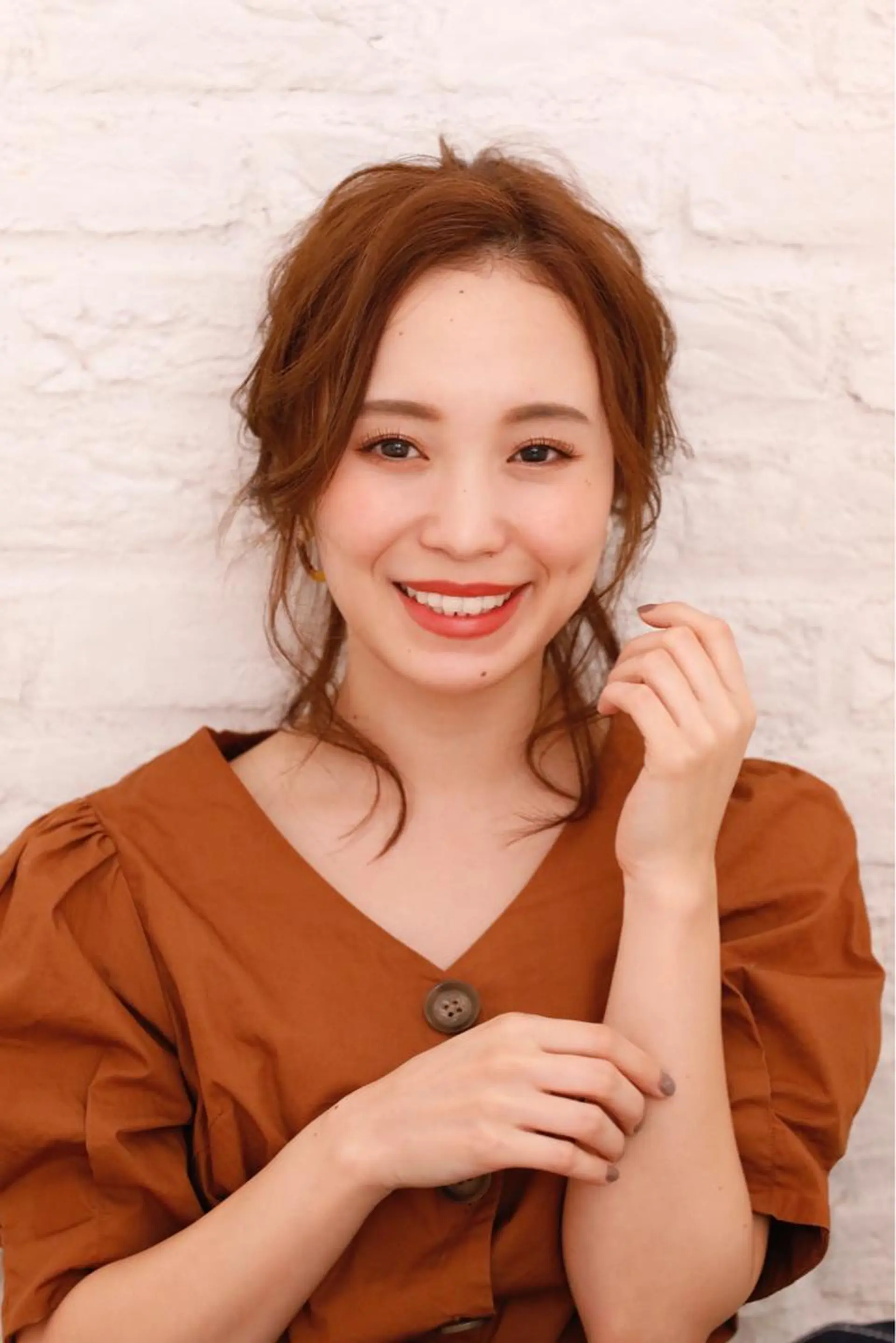 セミロング ヘアアレンジ ヘアセット 渡辺 加菜子のヘアスタイル
