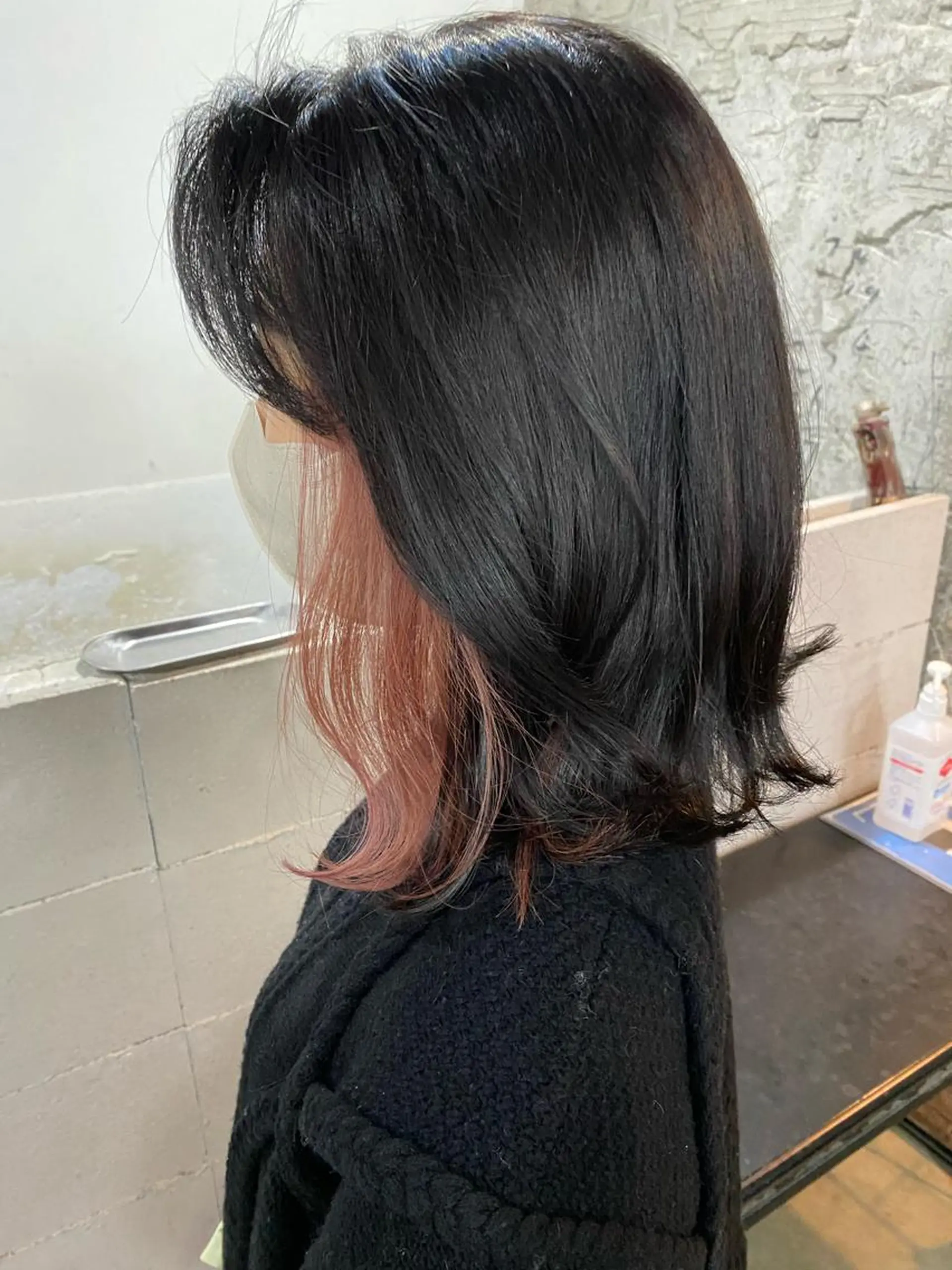 ショート カラー ヘアアレンジ アッシュ 黒髪 ブルーカラー ブルーブラック ピンクカラー ヘアカラー トリートメント ［似合わせヘア］ ✂︎OGURO✂︎のヘアスタイル