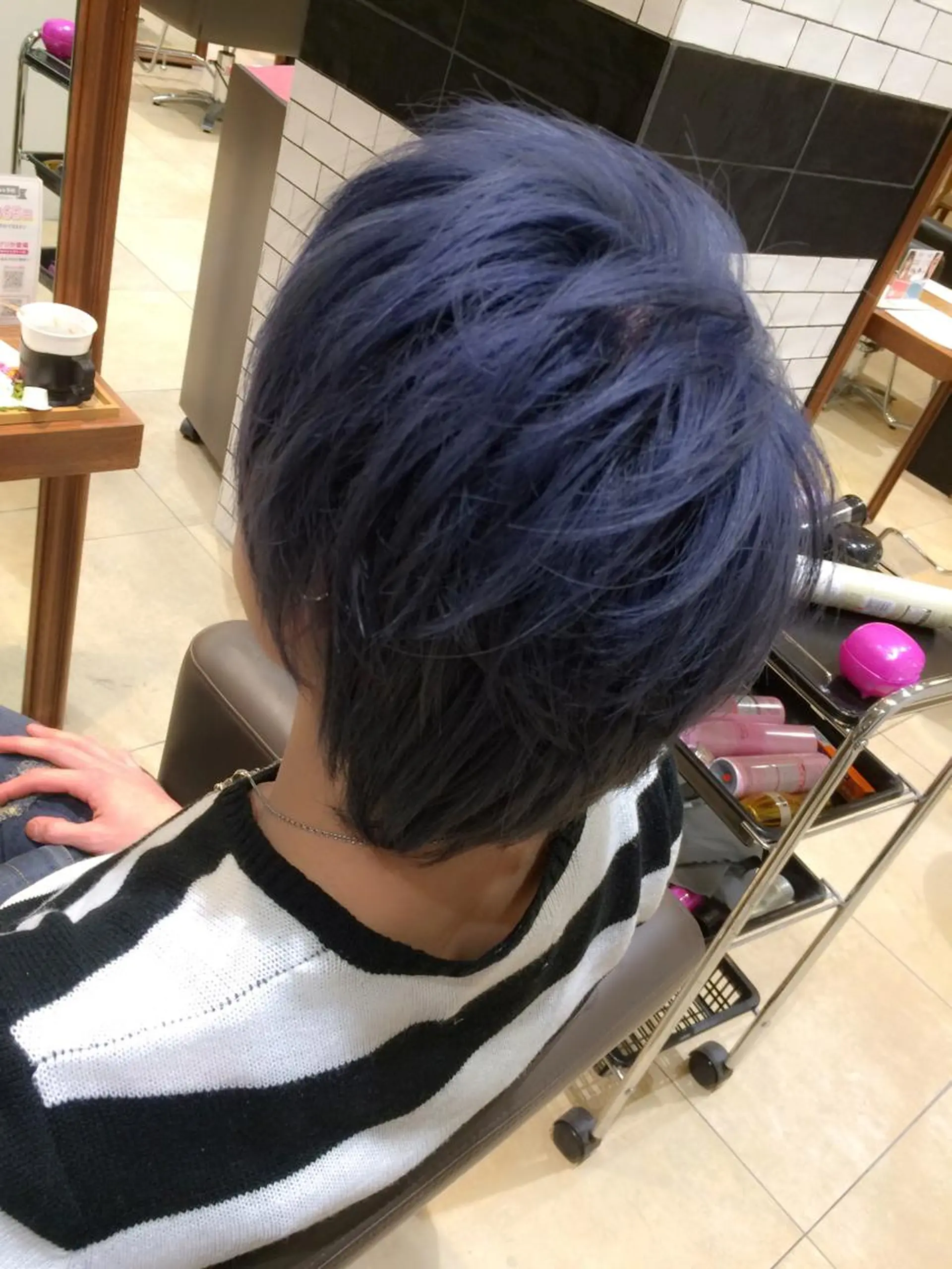 カラー メンズ ネイビーカラー 佐々木 好乃のヘアスタイル
