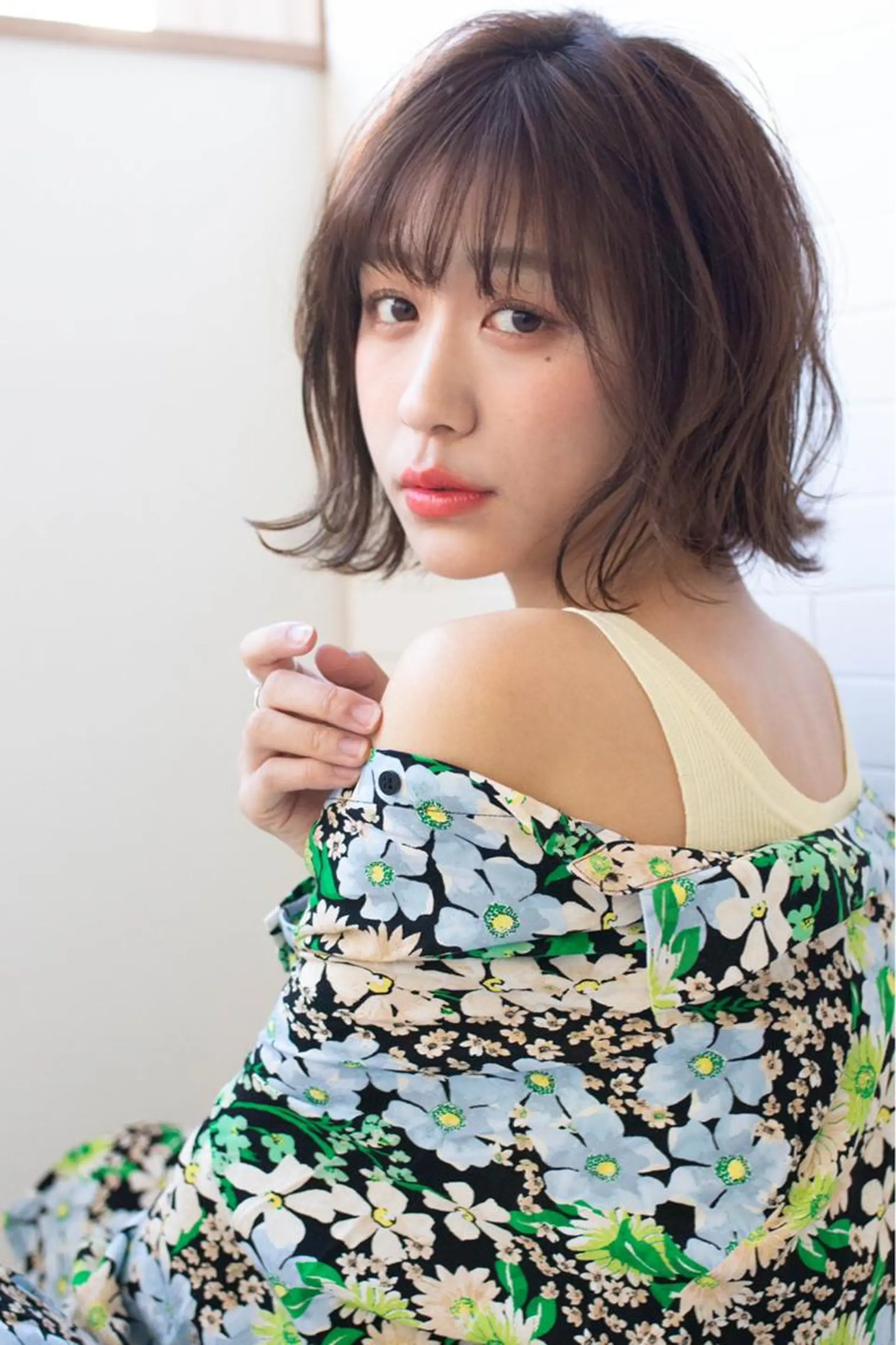 ミディアム カット ヘアカラー トリートメント CLAN クランのヘアスタイル