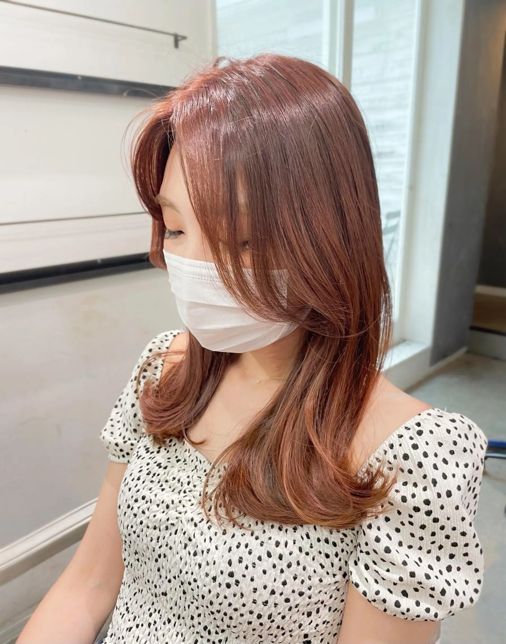 ミディアム カット ヘアカラー トリートメント 韓国/レイヤー NOISM天王寺のヘアスタイル