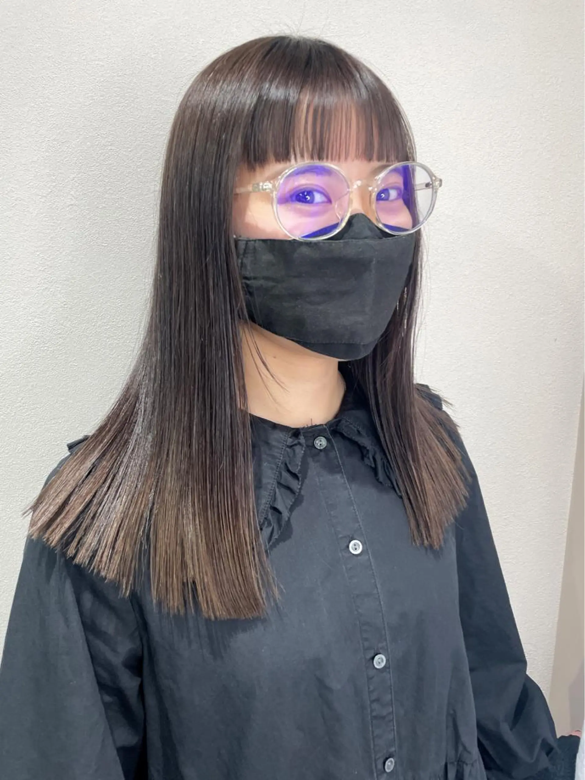 ロング ロング オン眉 まいか🤎髪質改善 ミルクティーボブ🎀のヘアスタイル