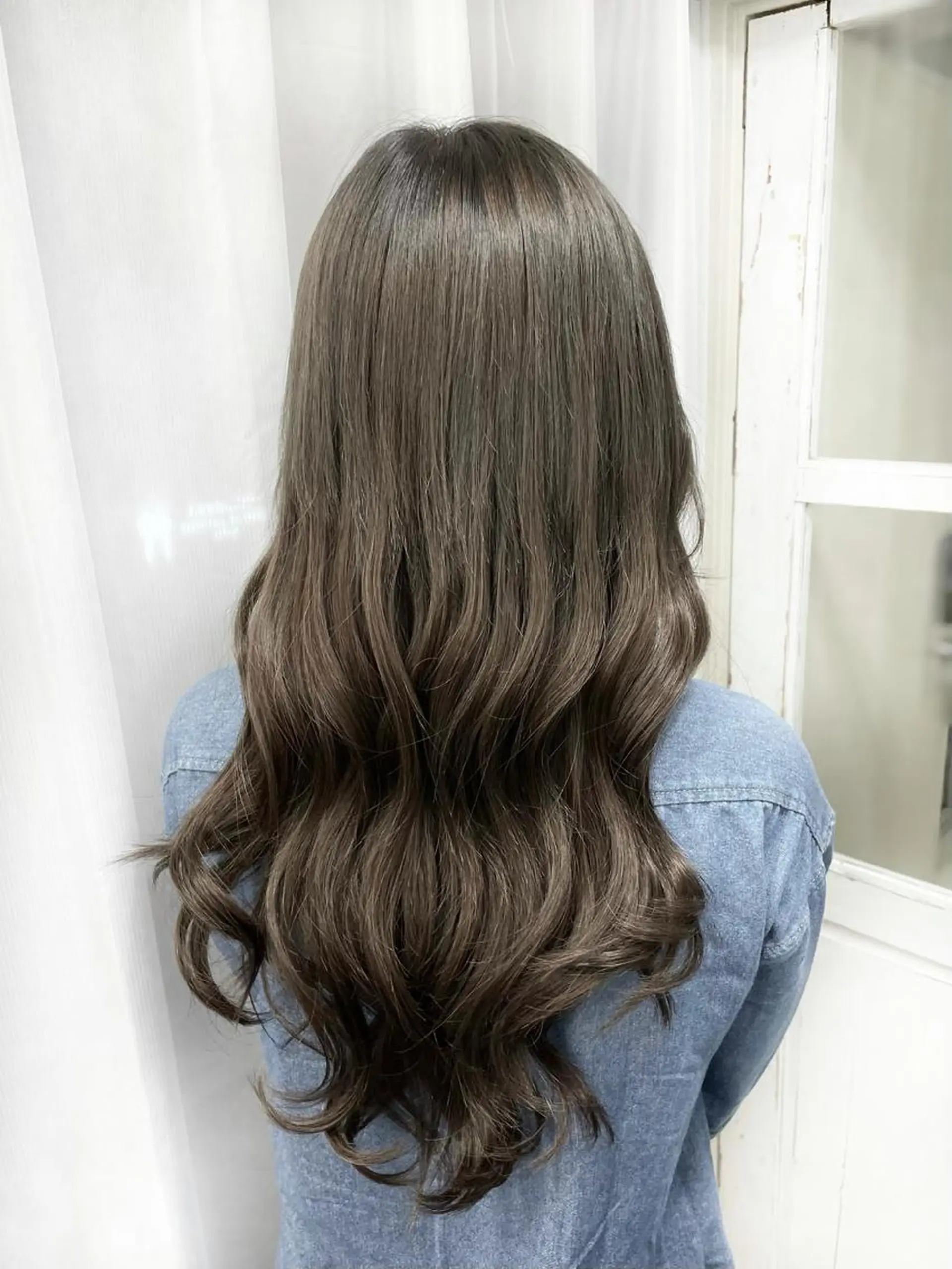 ミディアム カット エクステ ヘアセット 韓国ヘア🤍髪質改善 🇰🇷AKANEのヘアスタイル