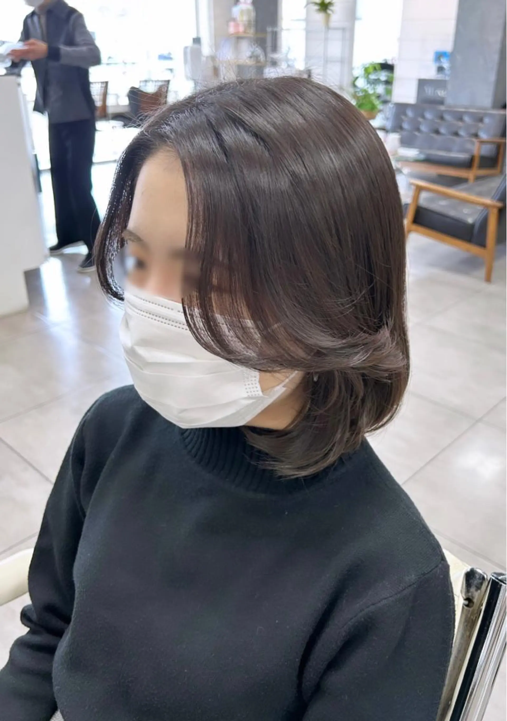 ミディアム 顔周りカット レイヤーカット カット 🫧艶髪カラー🫧 森本くるみのヘアスタイル