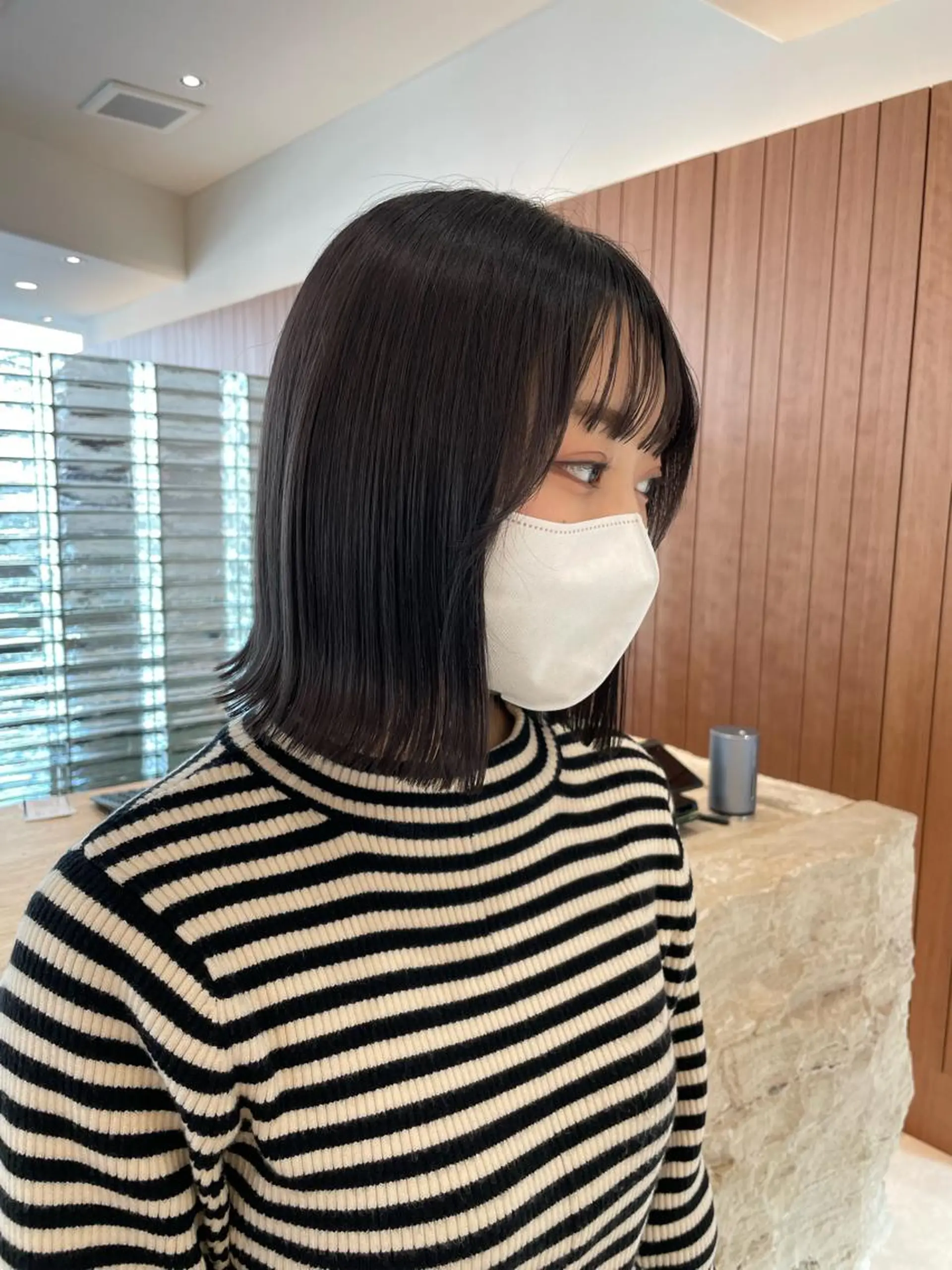 ミディアム カット 縮毛矯正 トリートメント HAVANA MIZUKIのヘアスタイル