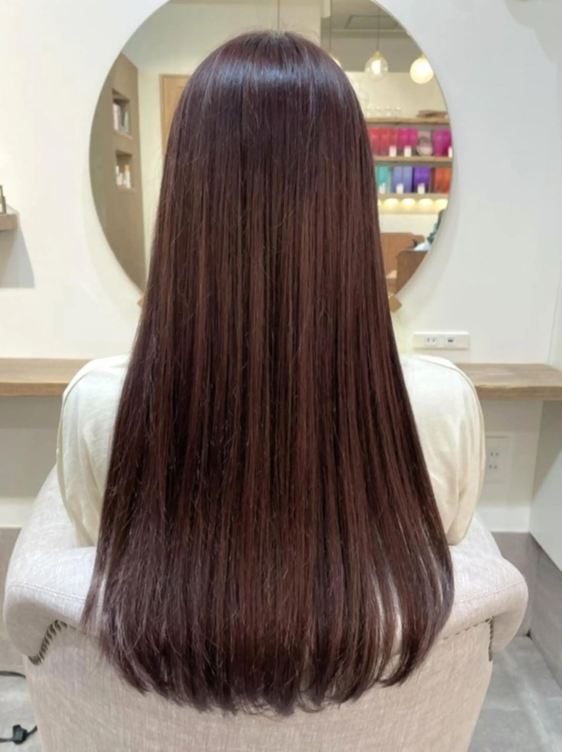 ロング カラー ブラウンカラー ピンクカラー ピンクブラウン Rinko リンコのヘアスタイル