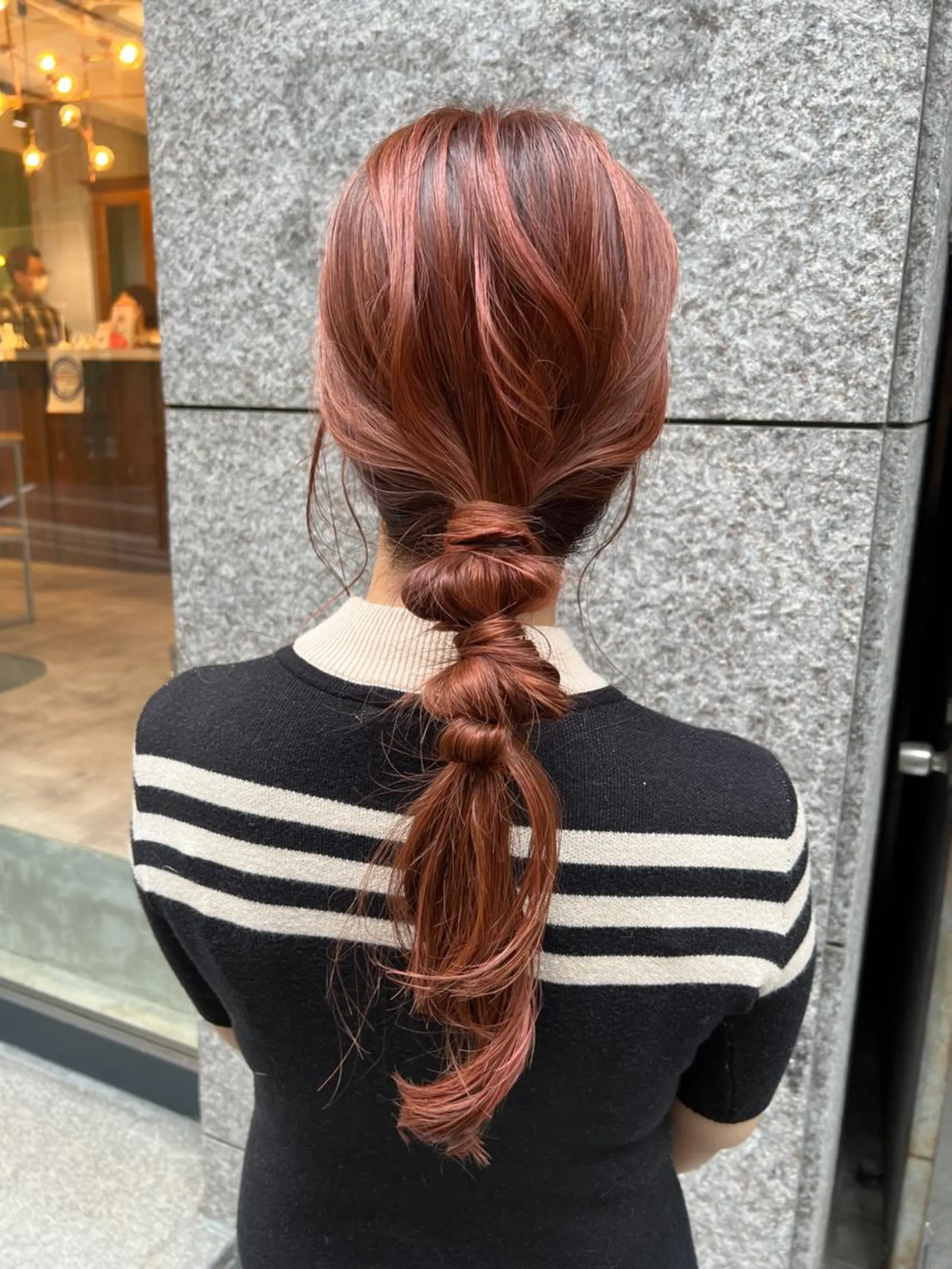 ロング カラー ベージュカラー ピンクカラー ピンクベージュ ノイシキ サキのヘアスタイル