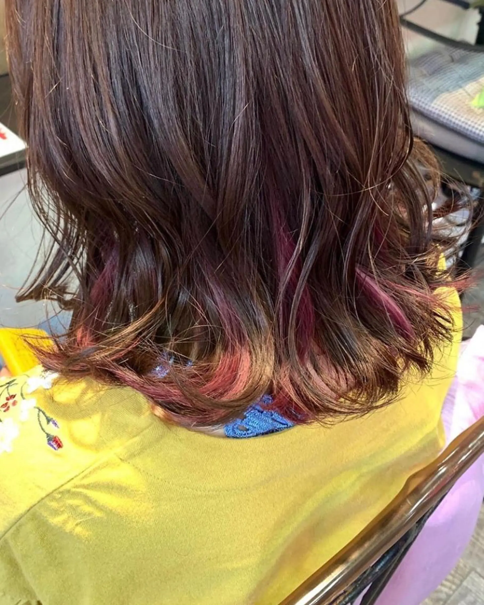 ミディアム カラー ピンクカラー カット ヘアカラー パーマ トリートメント 🌈艶髪　矯正 川崎　海🌈のヘアスタイル