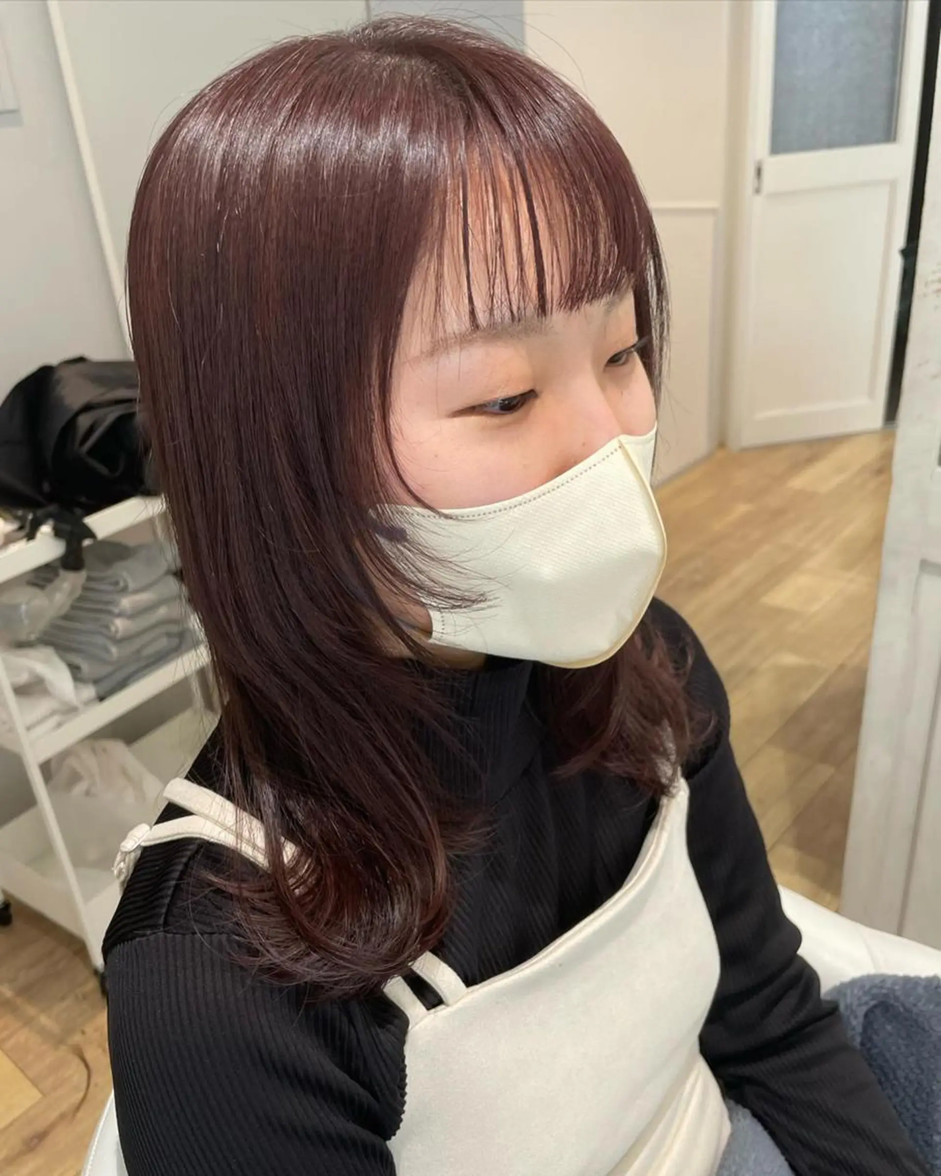ミディアム カラー パーマ ヘアアレンジ メンズ キッズ ネイル マツエク・マツパ ラベンダーカラー 🫧垢抜けヘア🫧 SHIORIのヘアスタイル