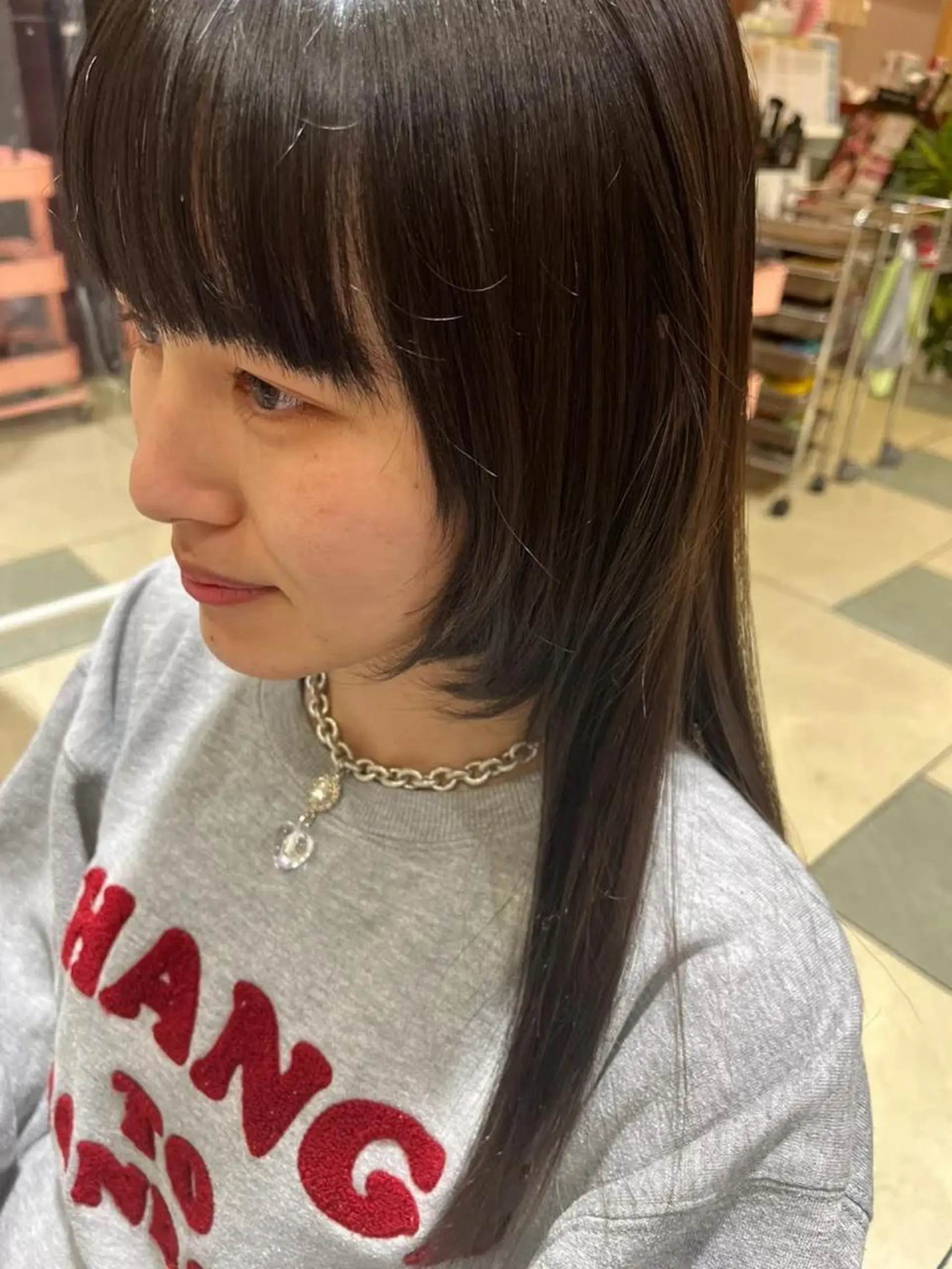ロング 顔周りカット レイヤーカット ウルフカット カット 個性派/ハイトーン ✨✨　稲吉菜々美のヘアスタイル