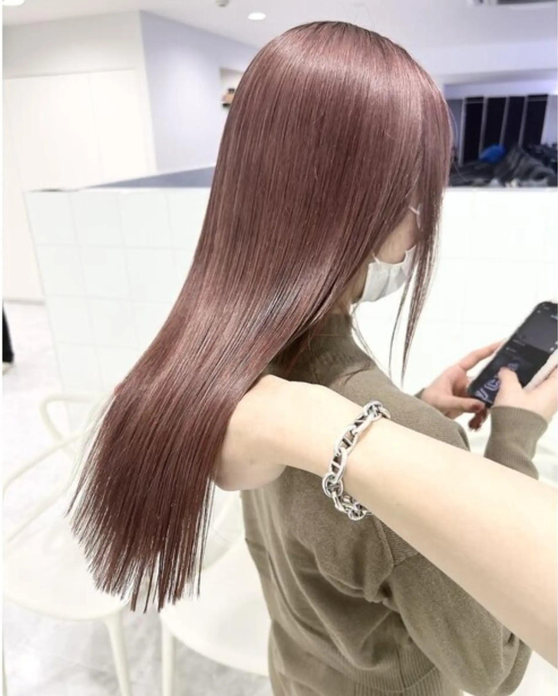 ロング カラー 🌈カラーとエクステ 🌟エクステのヘアスタイル