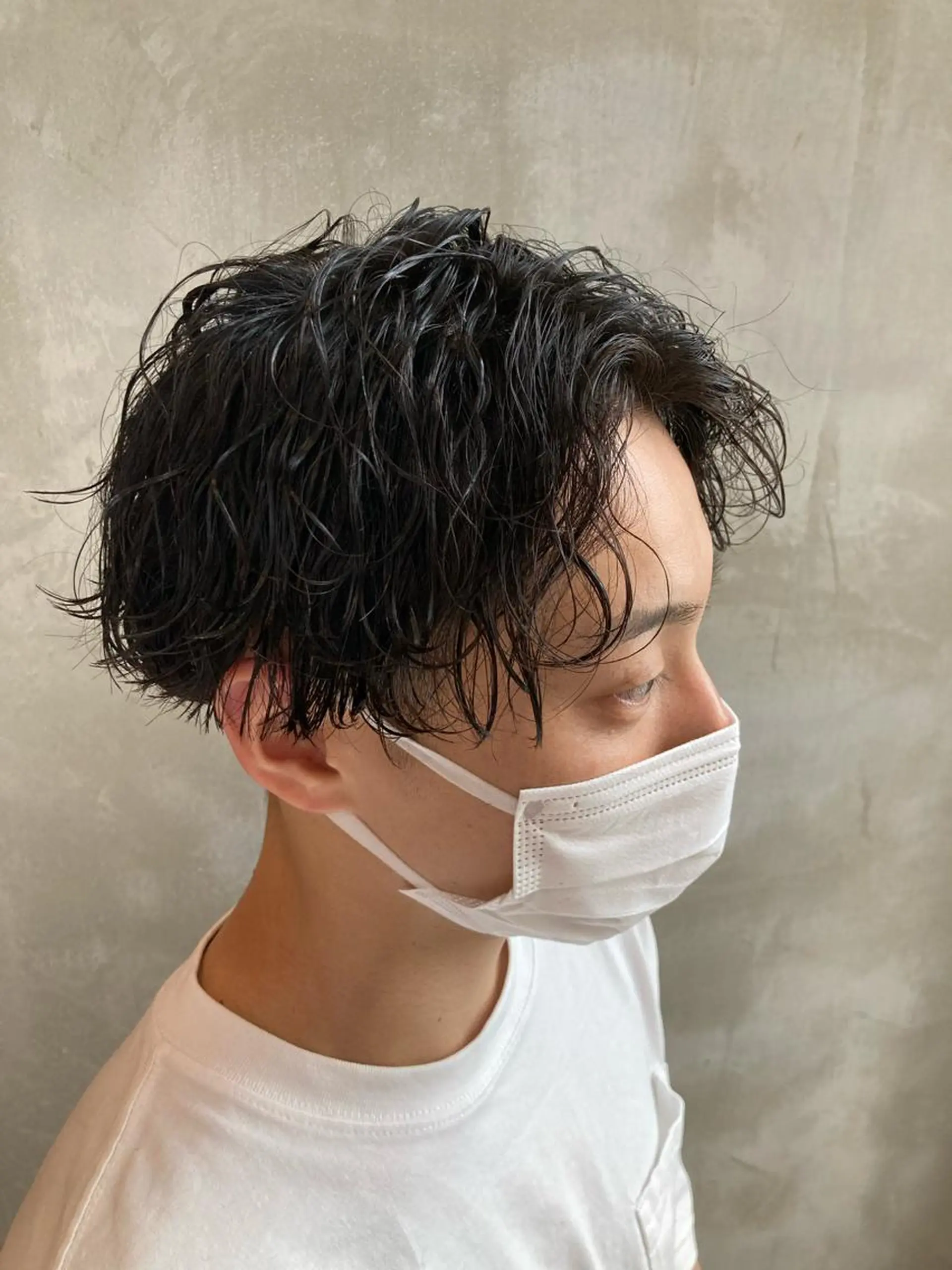 ショート パーマ メンズ メンズパーマ 波巻きパーマ スパイラルパーマ カット パーマ トリートメント 波巻きスパイラルパー マ/シャドウパーマ駿のヘアスタイル