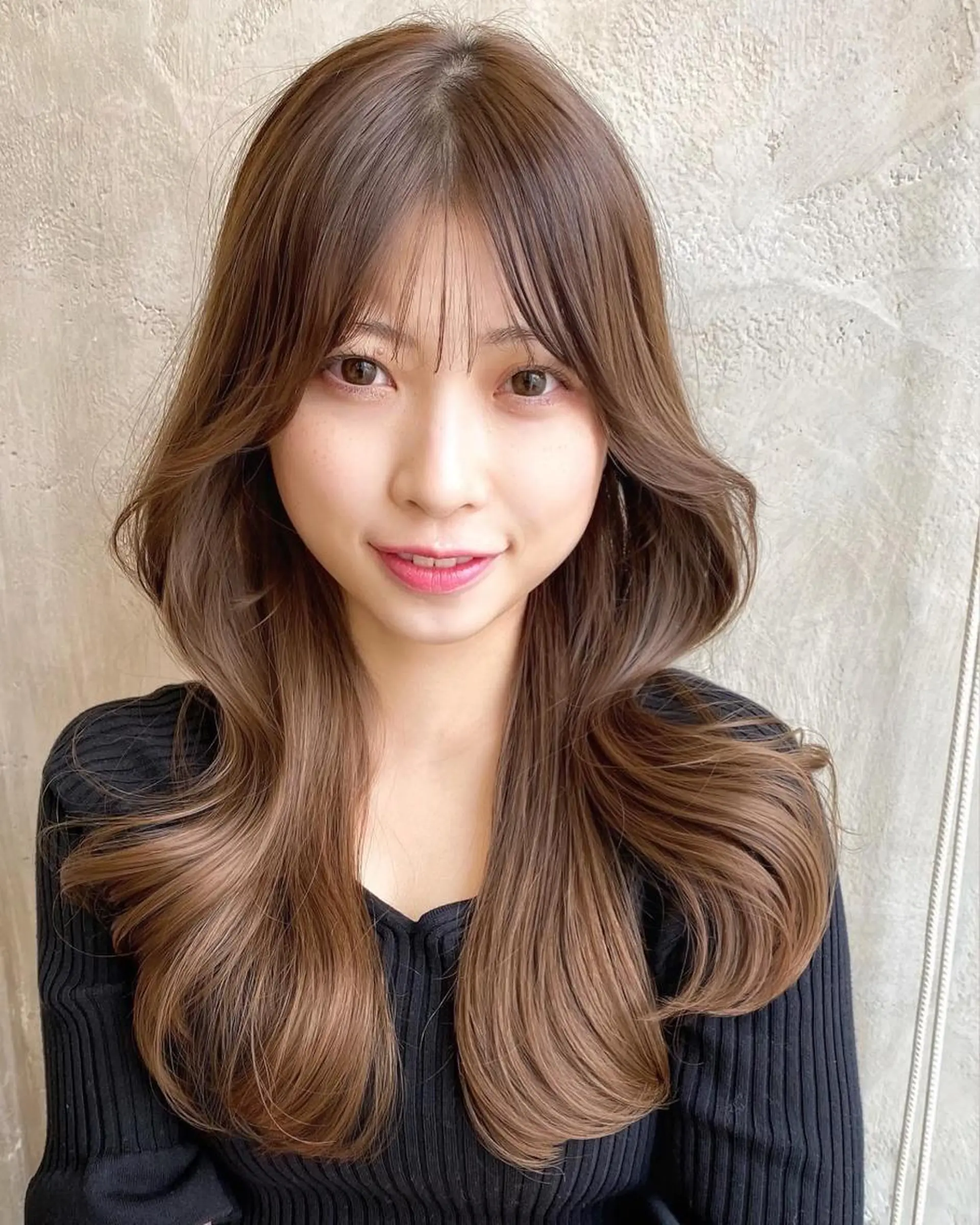ロング カラー On所属・顔まわりカット🌟 くびれヘア/寺門遥輝のヘアスタイル