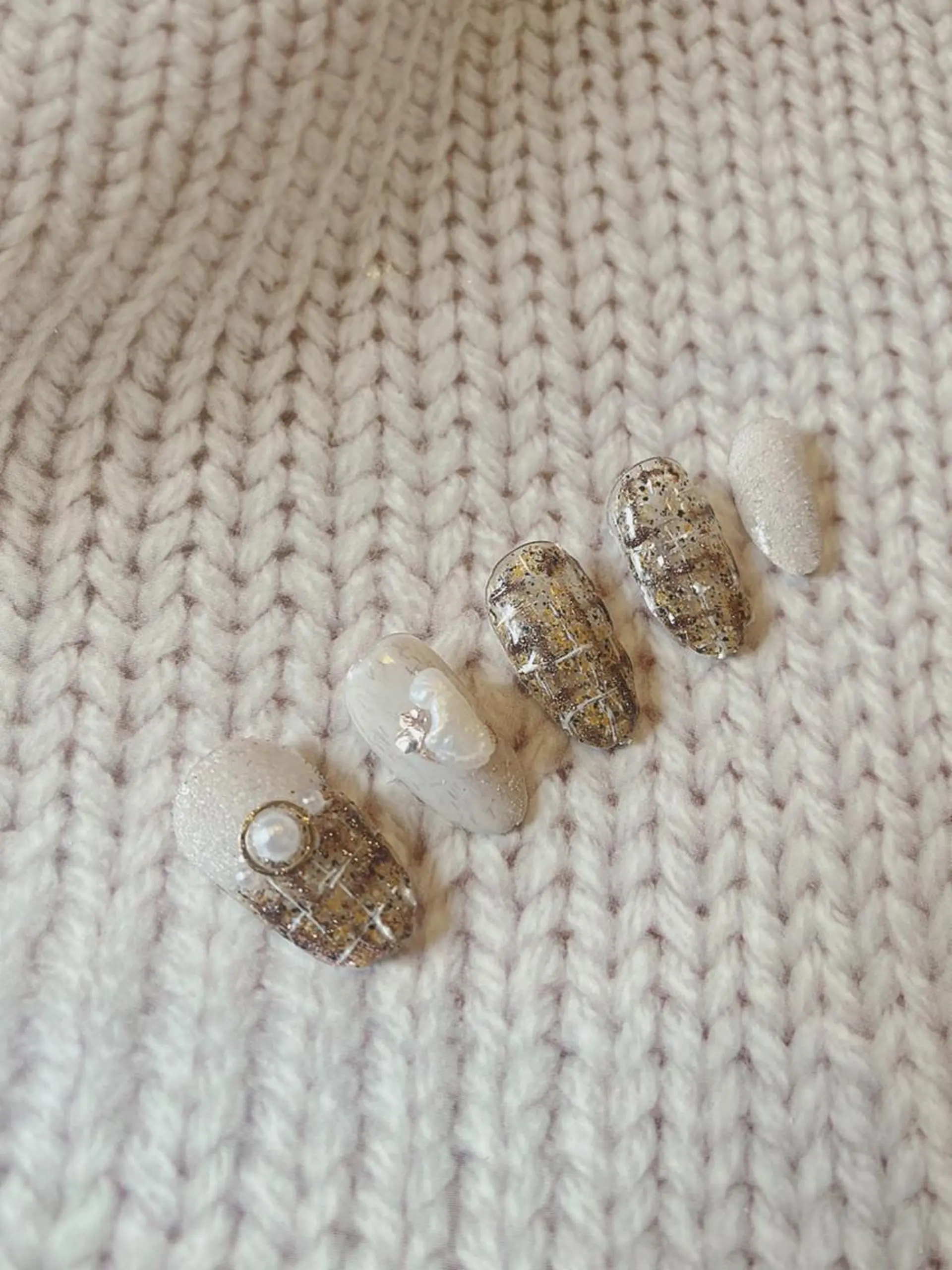 ネイル ツイードネイル nail.N所属・斉藤 尚子のネイルデザイン