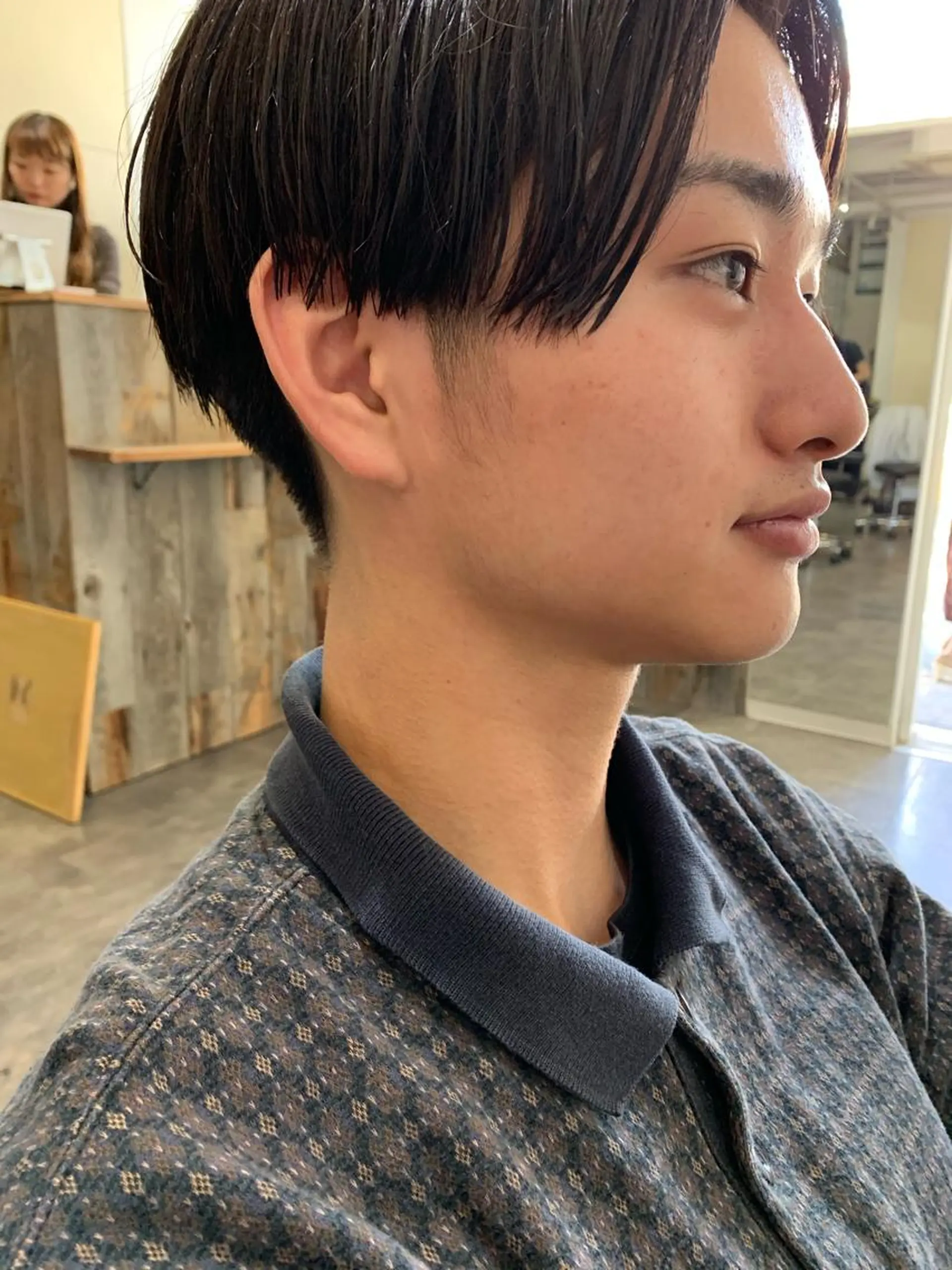 ショート カラー パーマ ヘアアレンジ メンズ パーマ/透明感カラー /ボブ/吉田一生のヘアスタイル