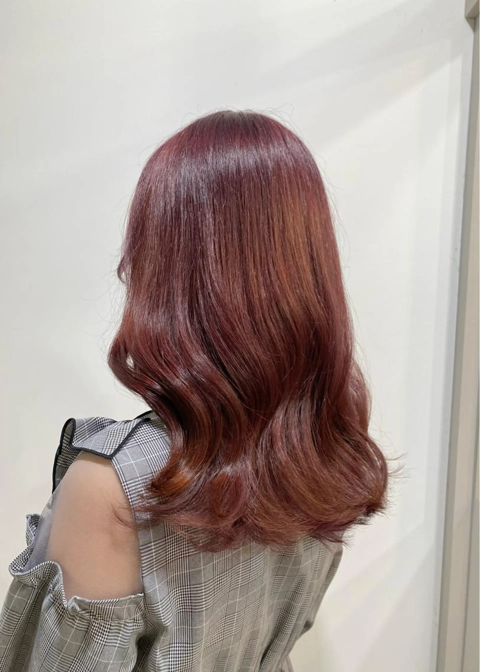 ロング カラー ブラウンカラー ピンクカラー ピンクブラウン たなか もえなのヘアスタイル