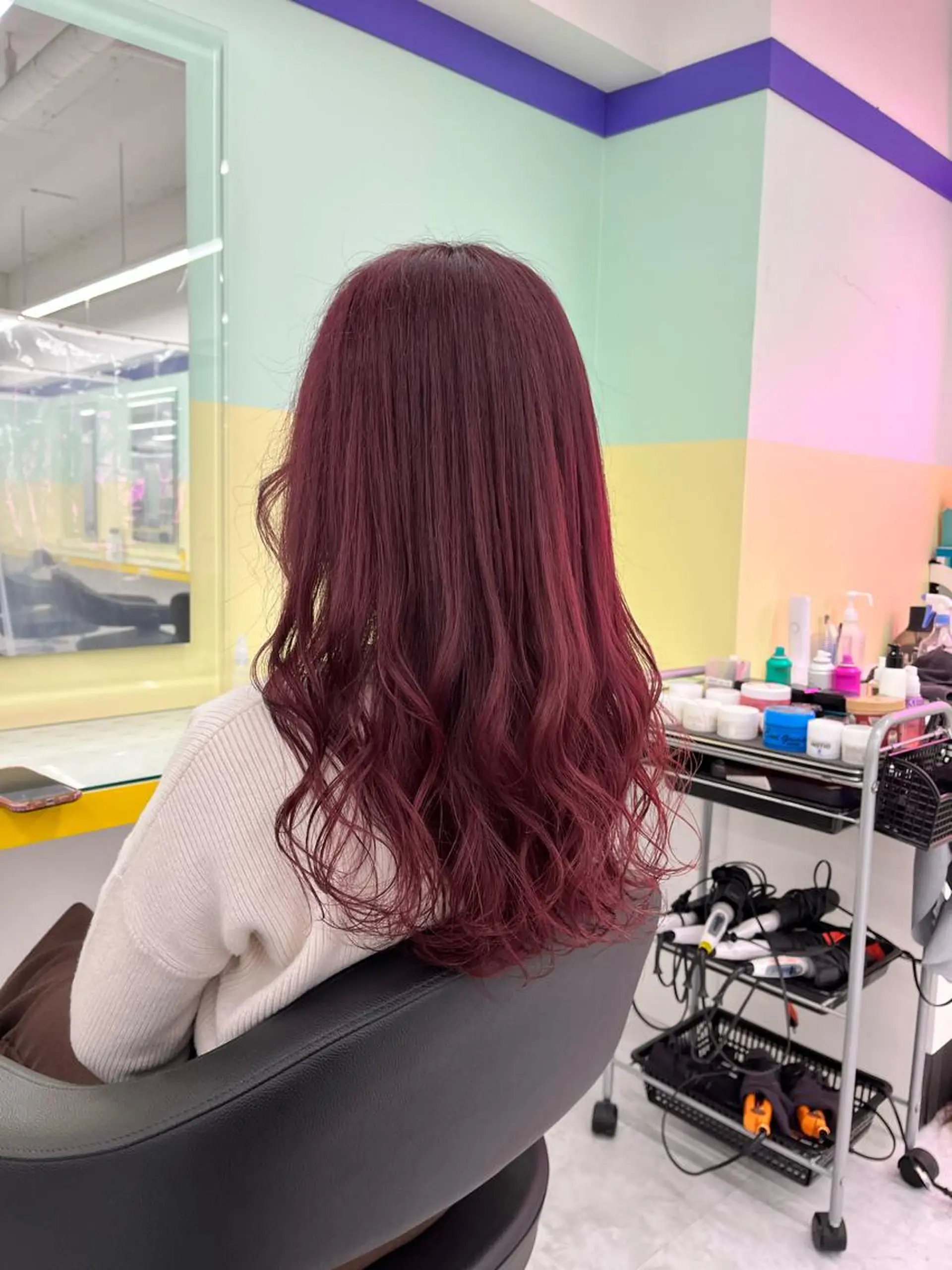ロング ヘアカラー トリートメント ヘッドスパ ヘアセット I S所属・🌿透明感カラー‪ 縮毛矯正✨かずきのヘアスタイル