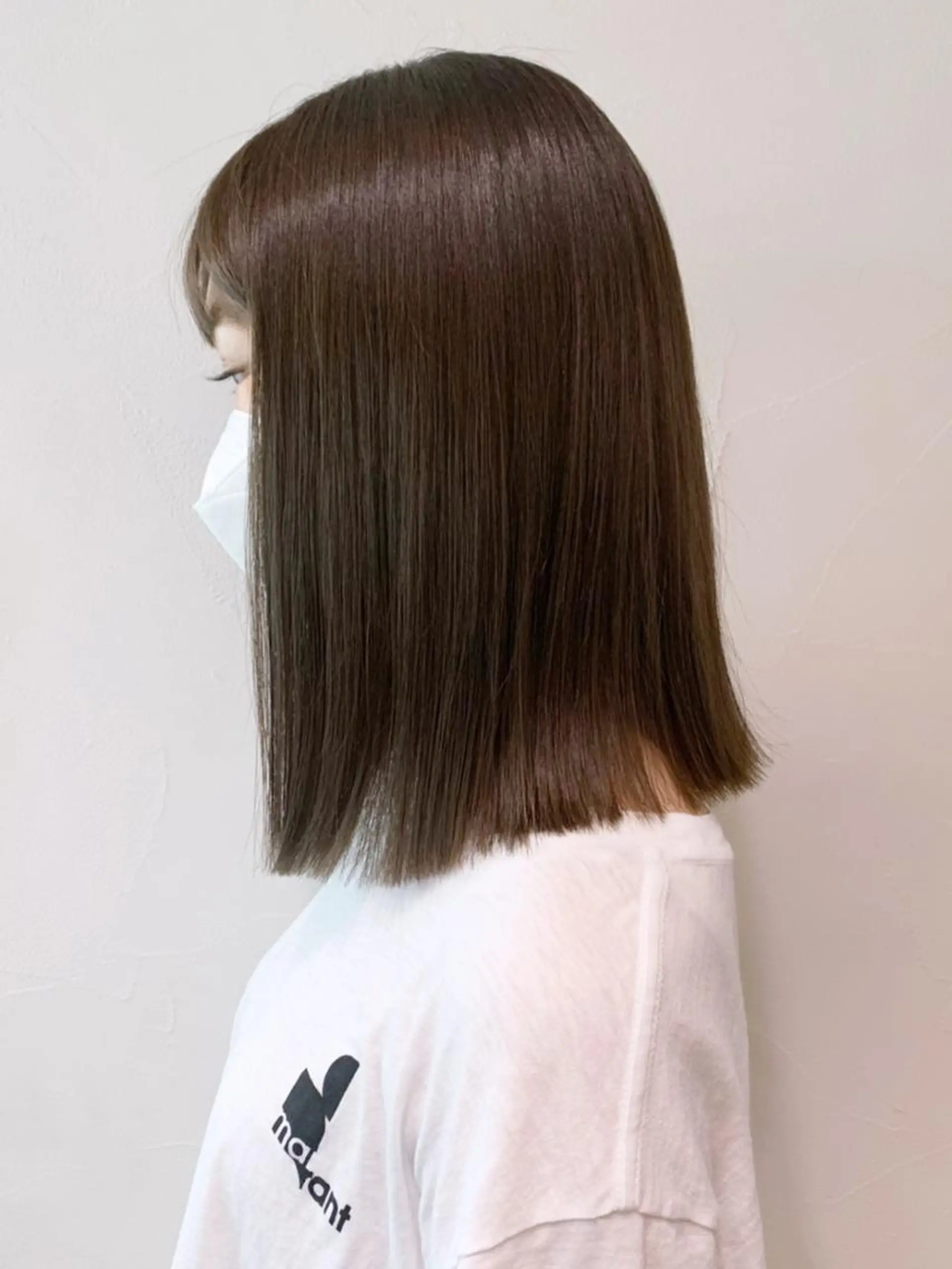 ミディアム カラー パーマ ヘアアレンジ ベージュカラー オリーブベージュ ITbyALBUM 松戸のヘアスタイル