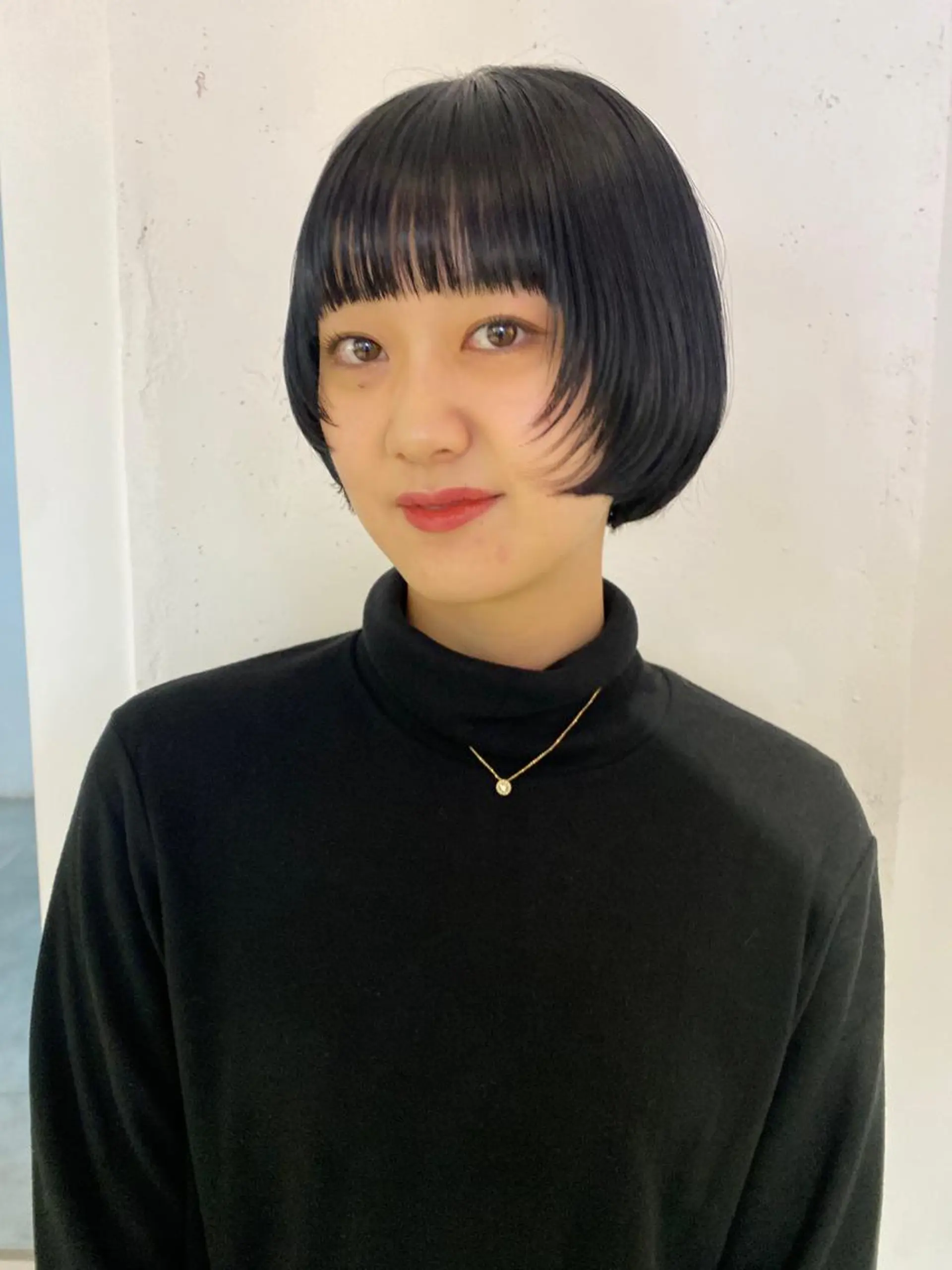 ショート カラー 黒髪 顔周りカット/透明感 カラー✂️MEIのヘアスタイル