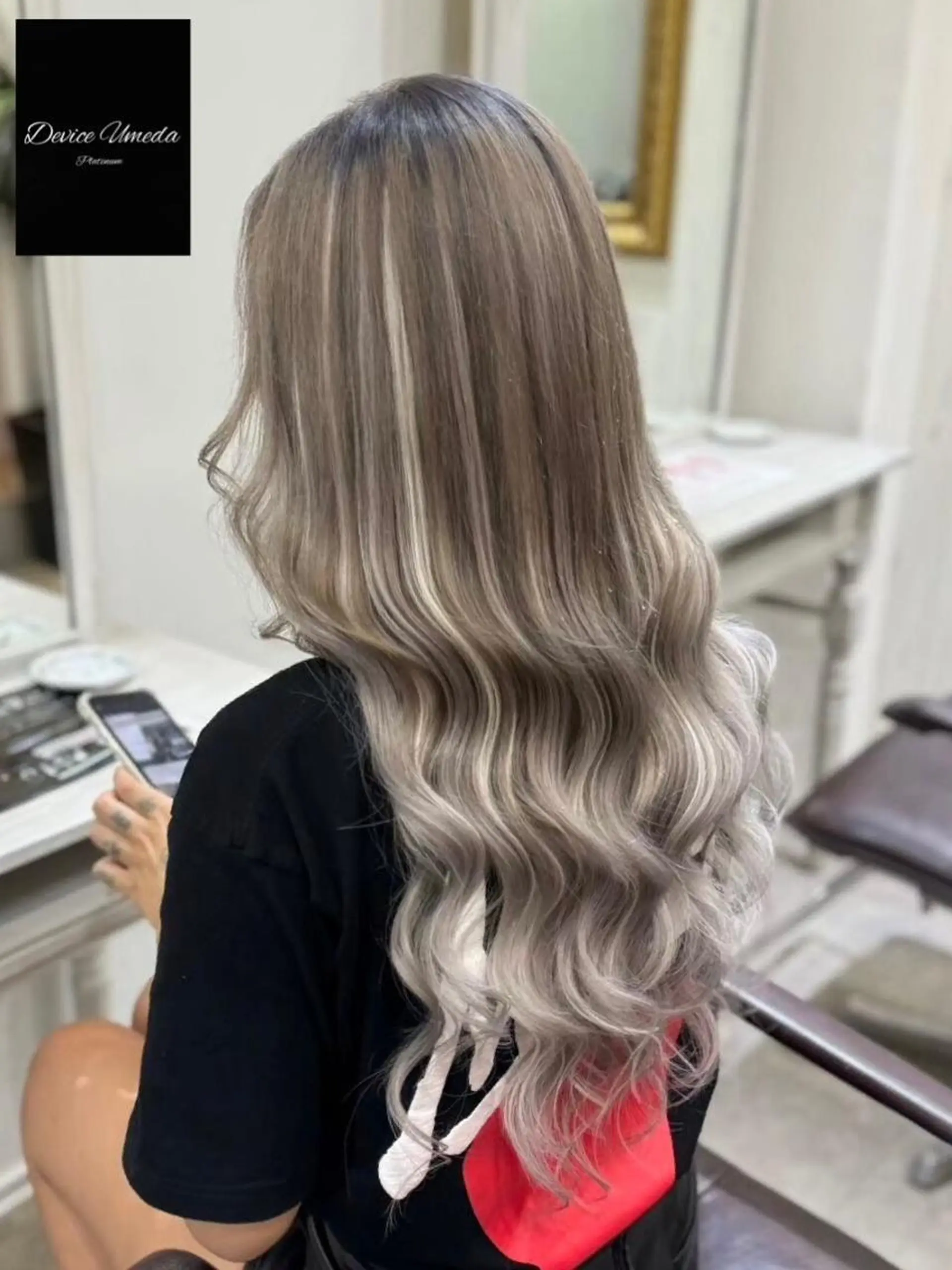 カラー メンズ ロング ヘアアレンジ レミーエクステ大阪 Device梅田のヘアスタイル