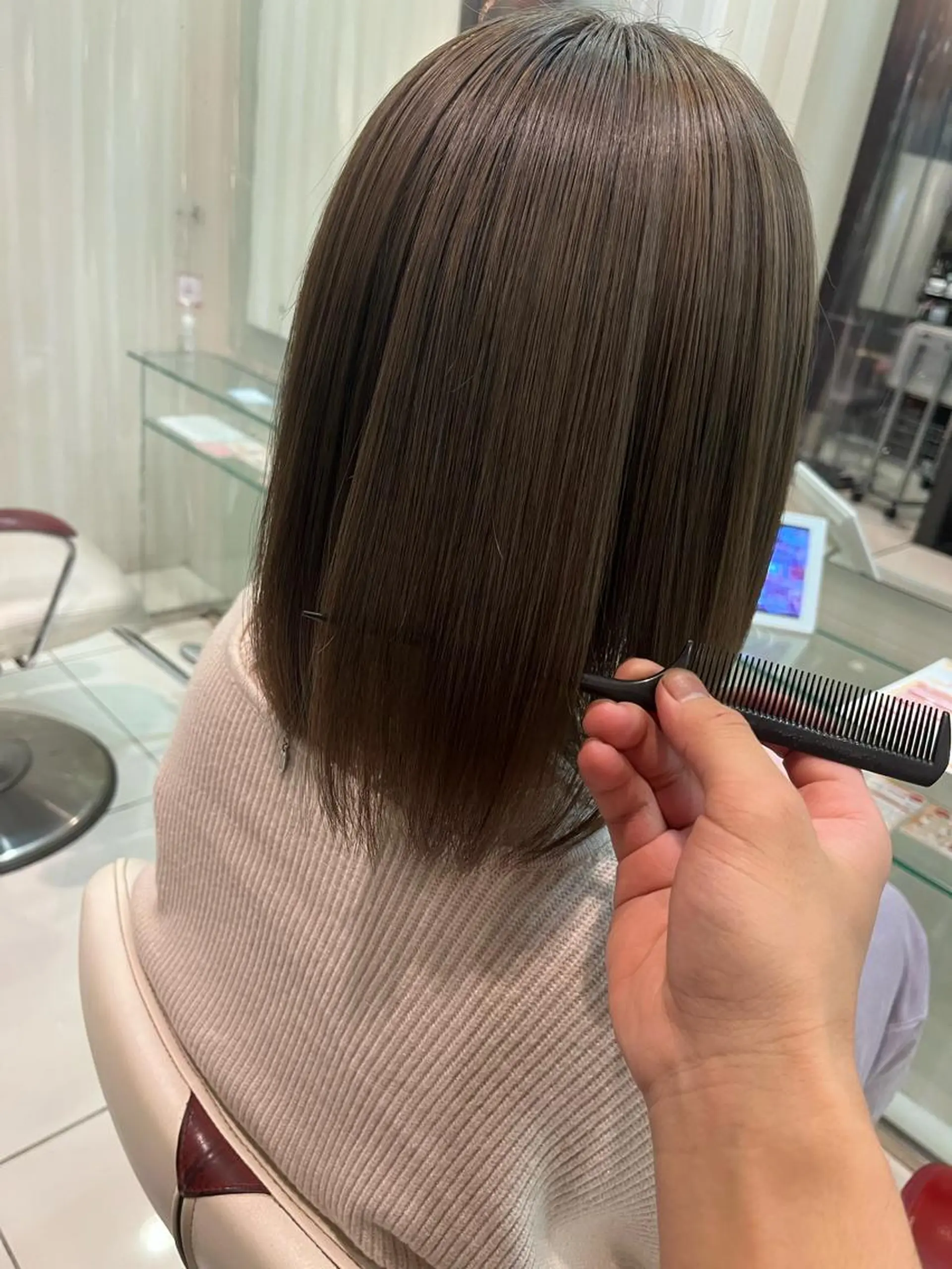 ミディアム 髪質改善✨縮毛矯正 ✨HARUKI✨のヘアスタイル
