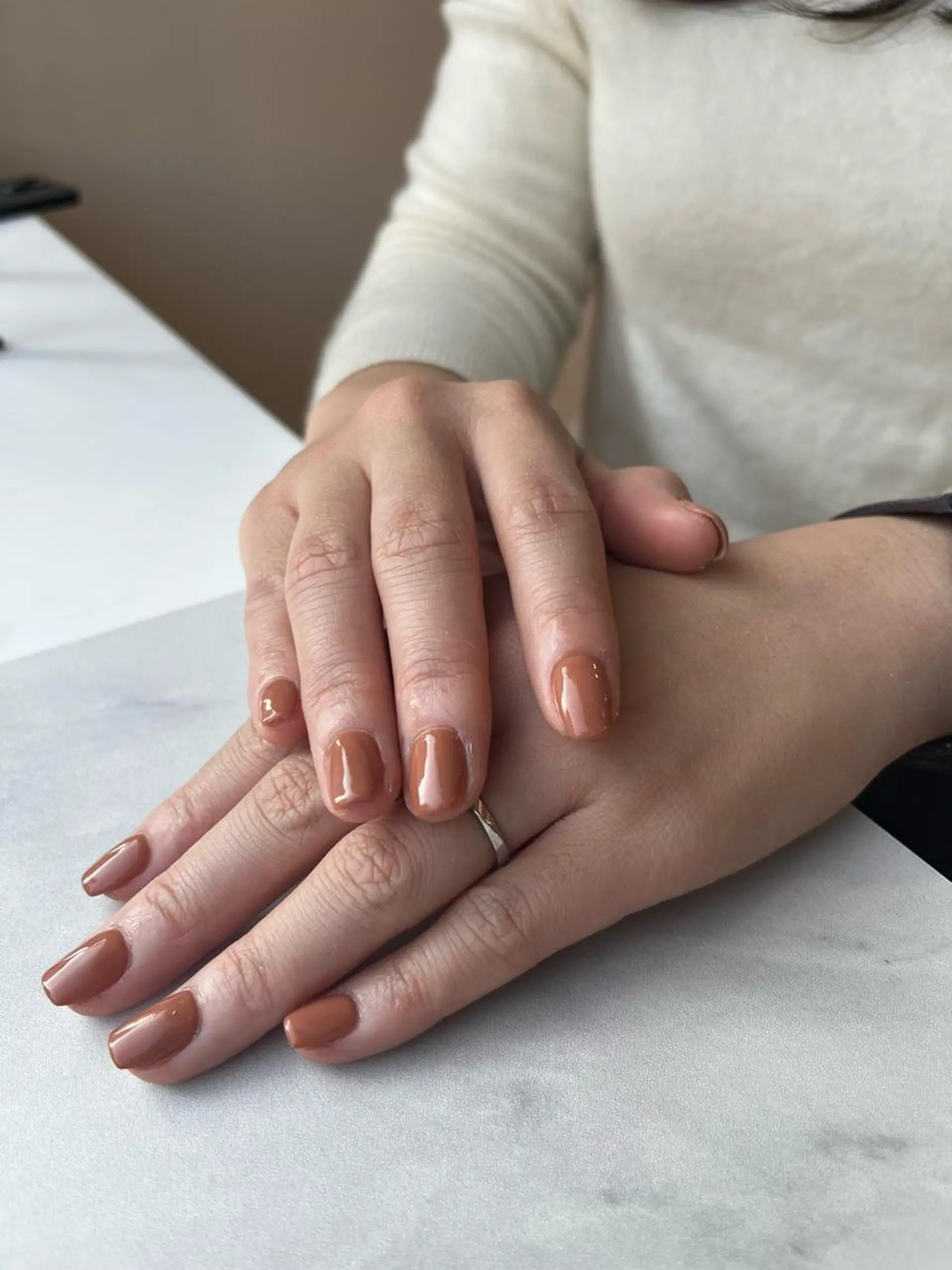 ネイル ワンカラーネイル 小川 奈々花のネイルデザイン