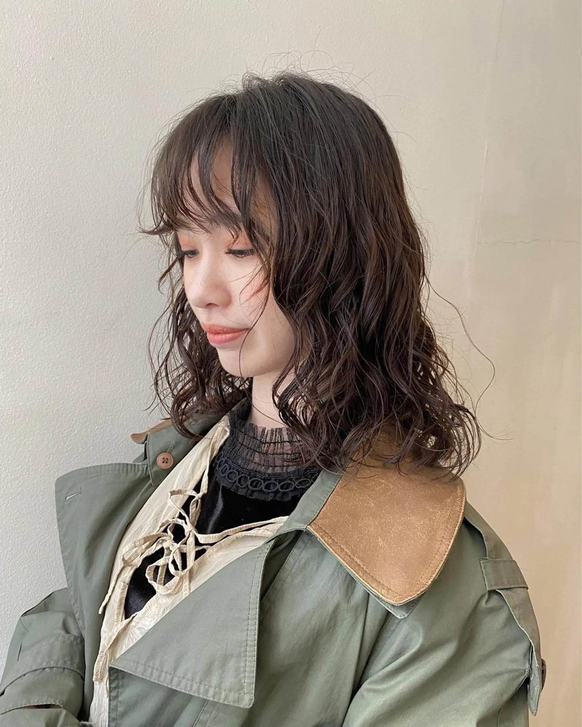 セミロング パーマ セミロングパーマ ニュアンスパーマ カット パーマ BOTTOMS所属・🌸透明感艶 カラー🌸Yuukiのヘアスタイル