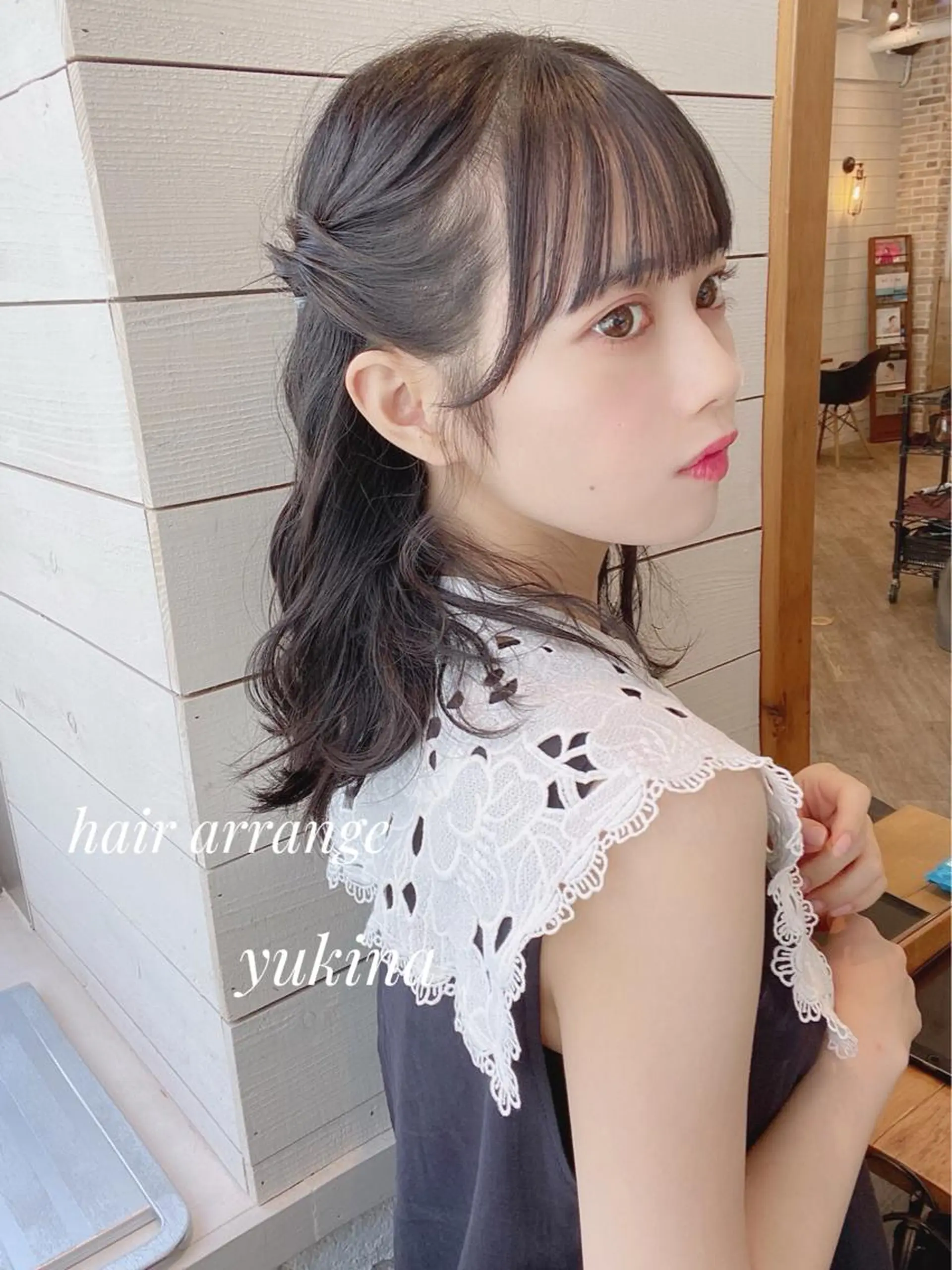 ミディアム ヘアセット Hair Salon BOTTOMS所属・✨透明感ケアカラー✨ 長野ゆきなのヘアスタイル