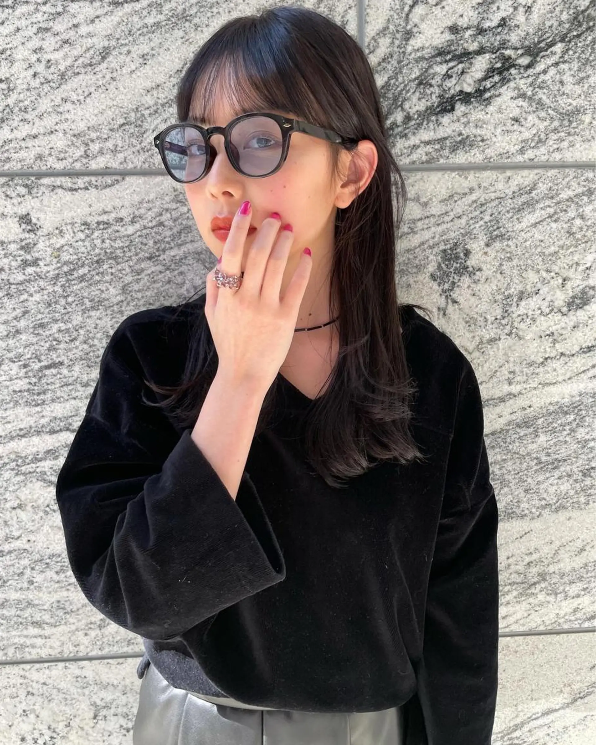 ミディアム カラー カット ヘアカラー suvvy hairsalonのヘアスタイル