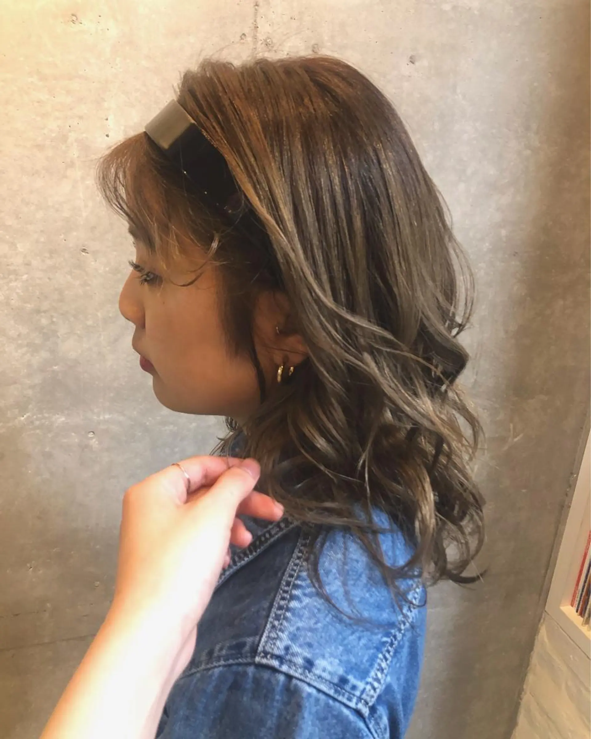 セミロング ヘアアレンジ オリーブ/グレージュ 💐🤍理保のヘアスタイル