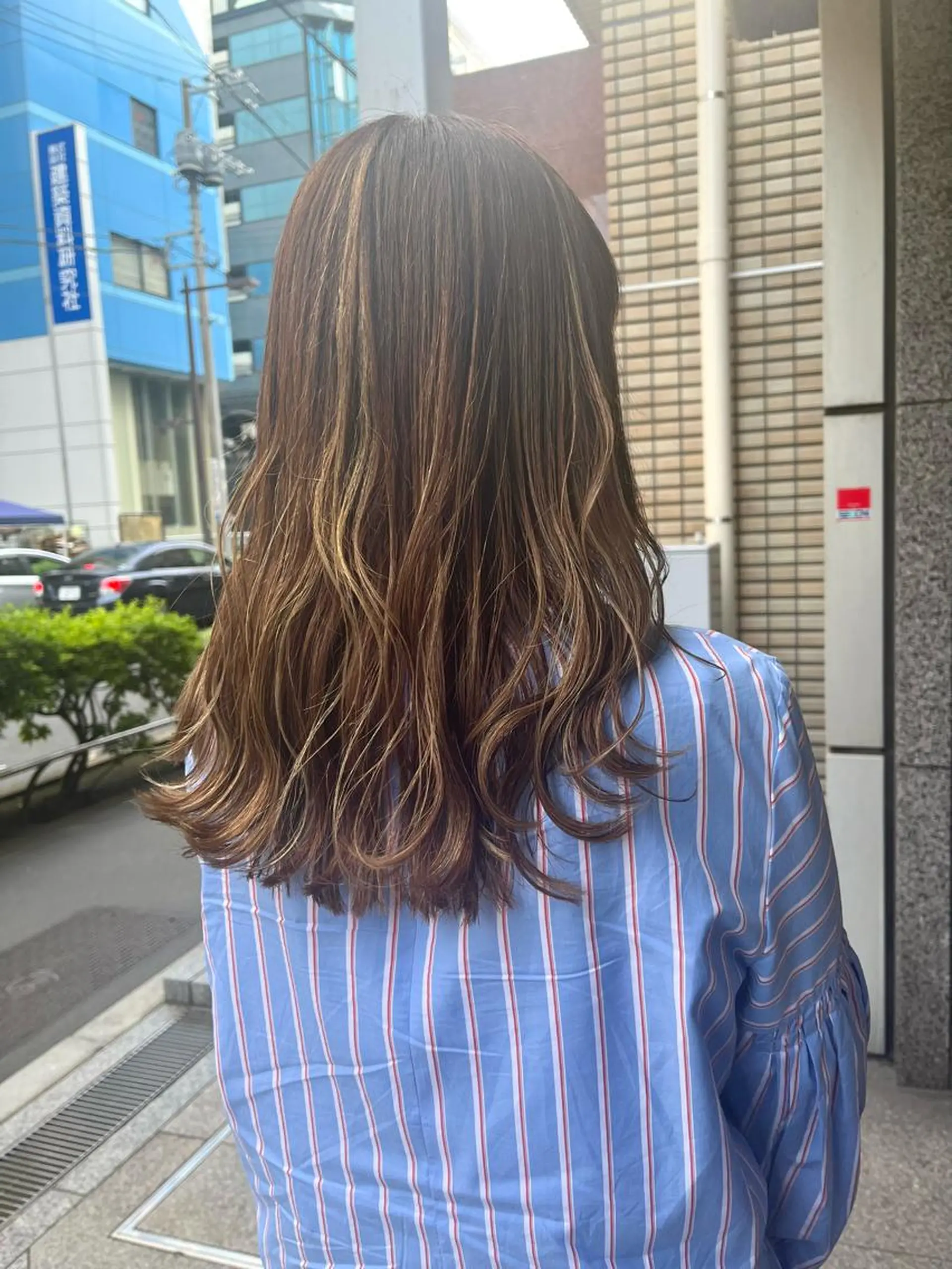 ロング カラー ベージュカラー ブラウンカラー ブラウンベージュ ハイライトカラー ハイライト カット ヘアカラー tomoka 推しカラーのヘアスタイル