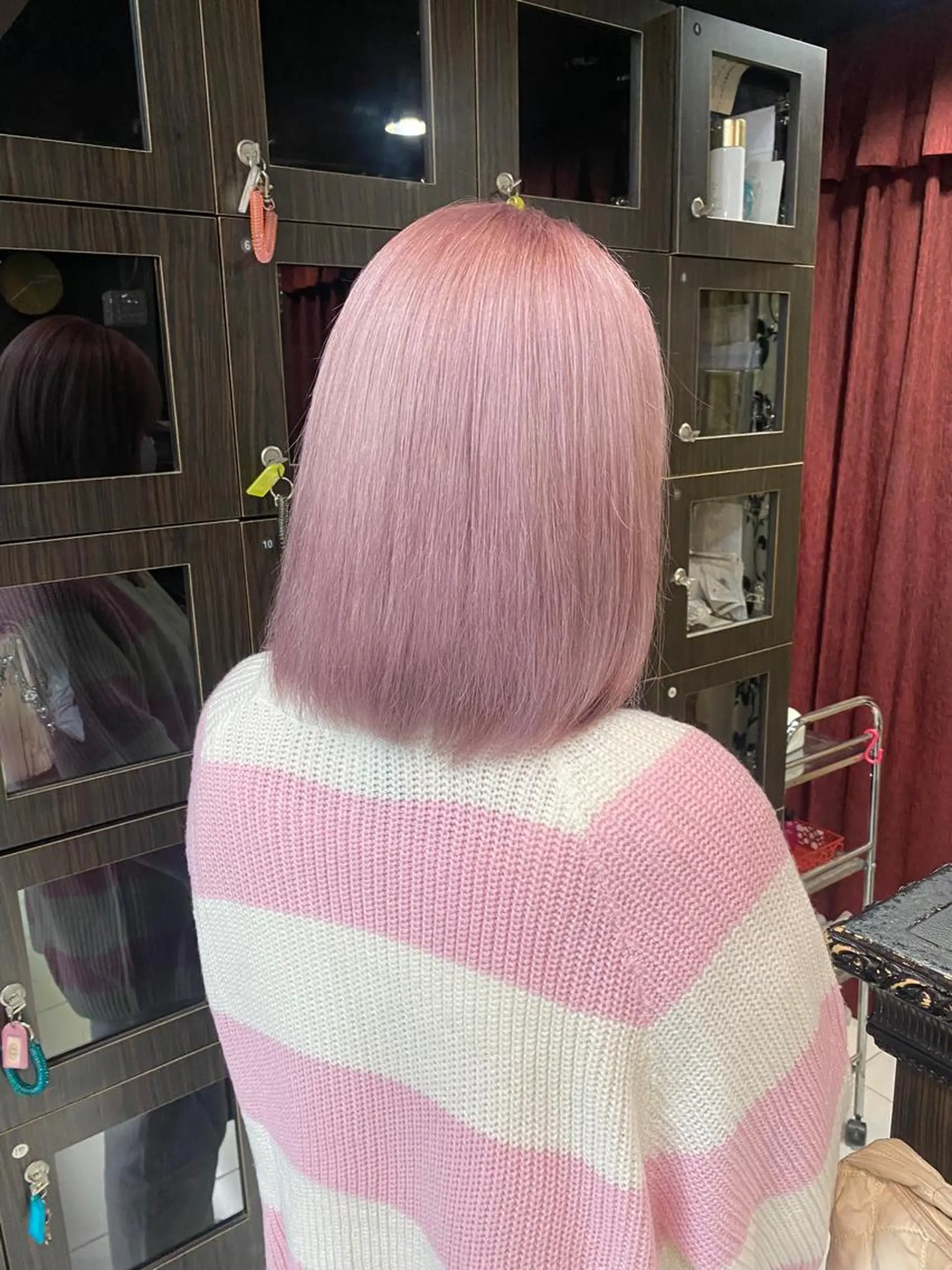 ミディアム カラー ピンクカラー ホワイトピンク ホワイト/店長/カラ ー講師/錦糸町/岩崎のヘアスタイル