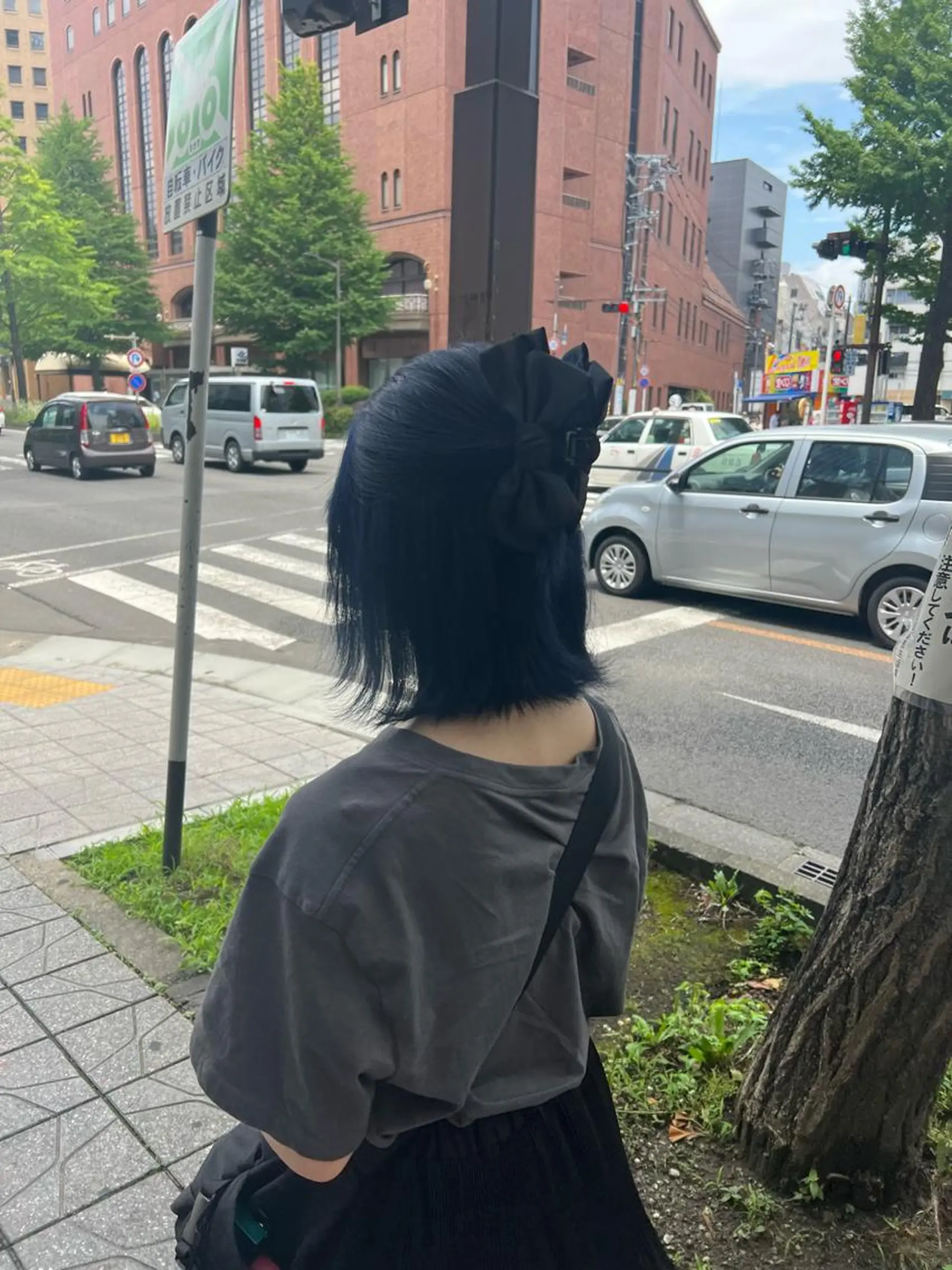 カラー ブルーカラー ヘアカラー 瀬戸 杏珠のヘアスタイル