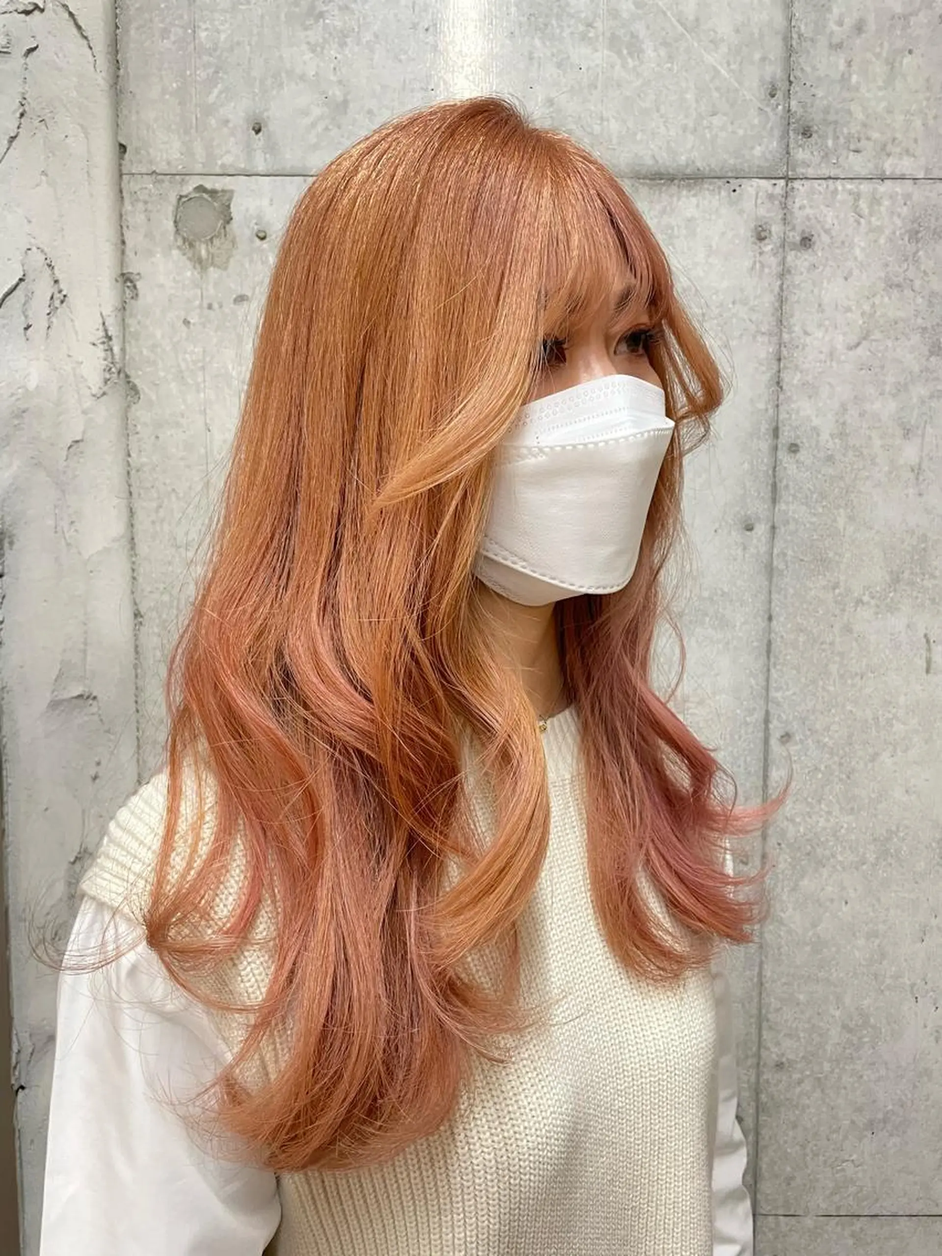 ロング カラー カット ヘアカラー 女性に人気♪ はやしほのかのヘアスタイル