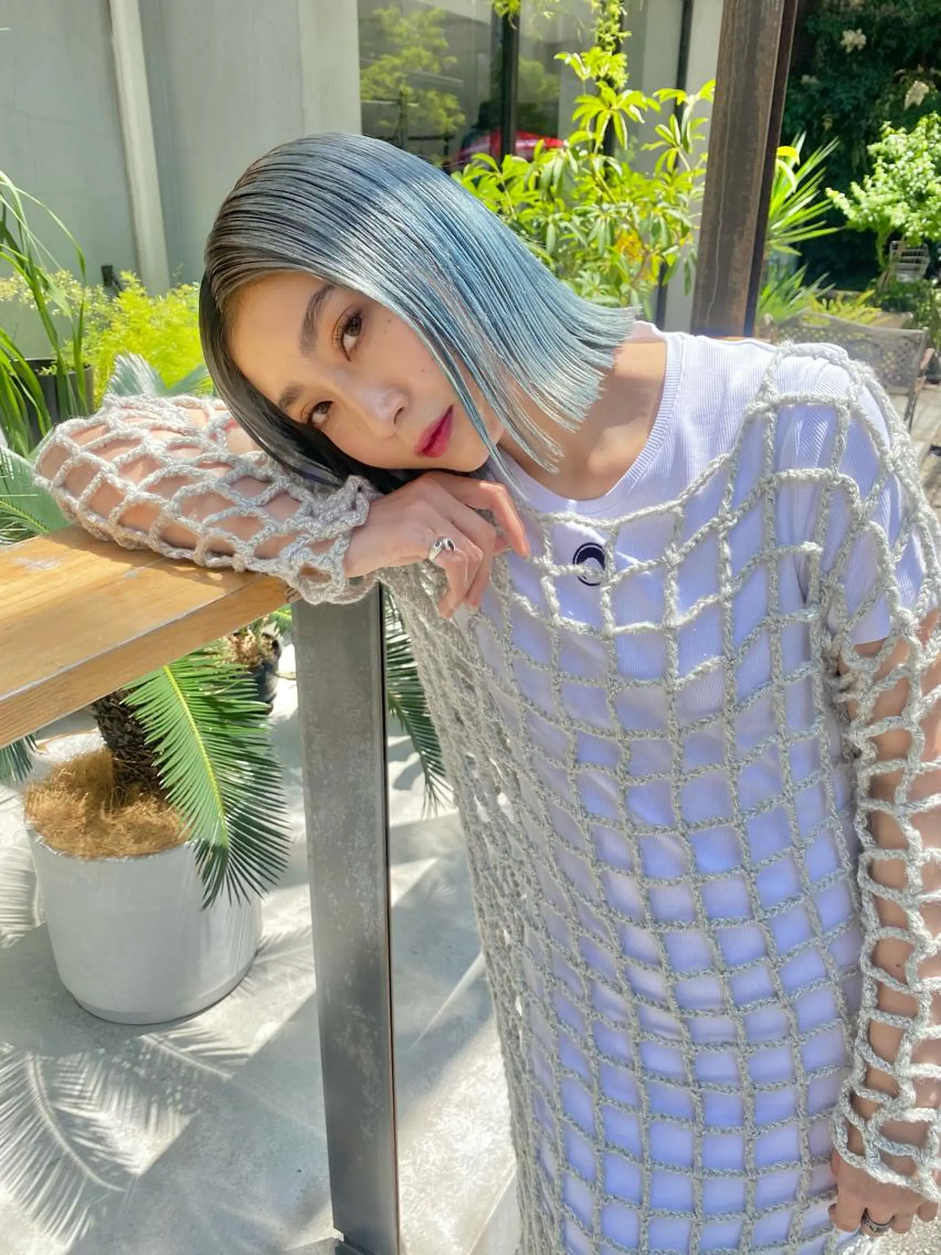 ショート カラー ブリーチ ヘアカラー ハイトーンカラー🍑 maanaのヘアスタイル