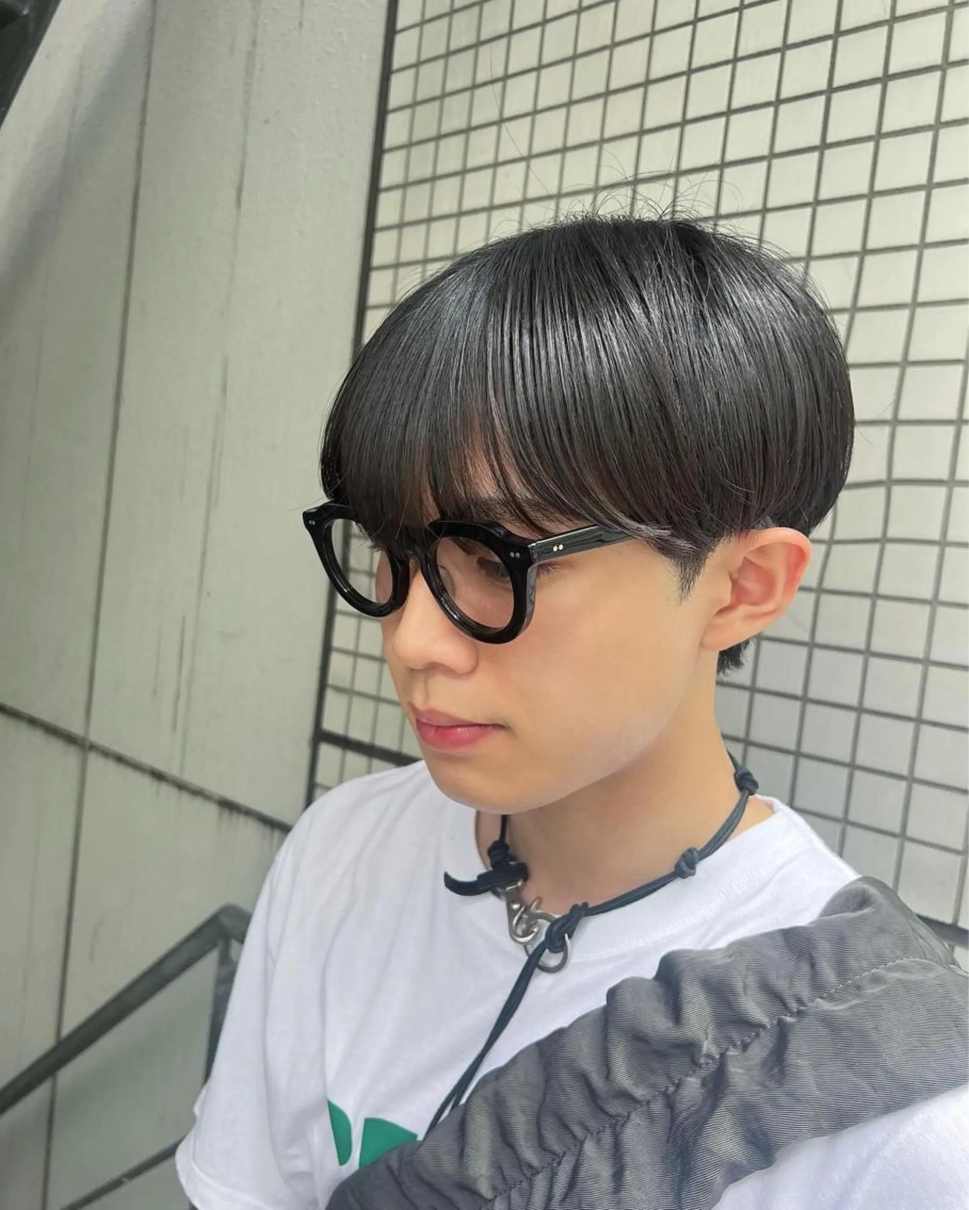 ショート パーマ メンズ メンズ韓国風 マッシュ シースルーマッシュ 韓国風ヘア カット ヘッドスパ 🌞陽向/ダウン/ メンズ/韓国🌞のヘアスタイル