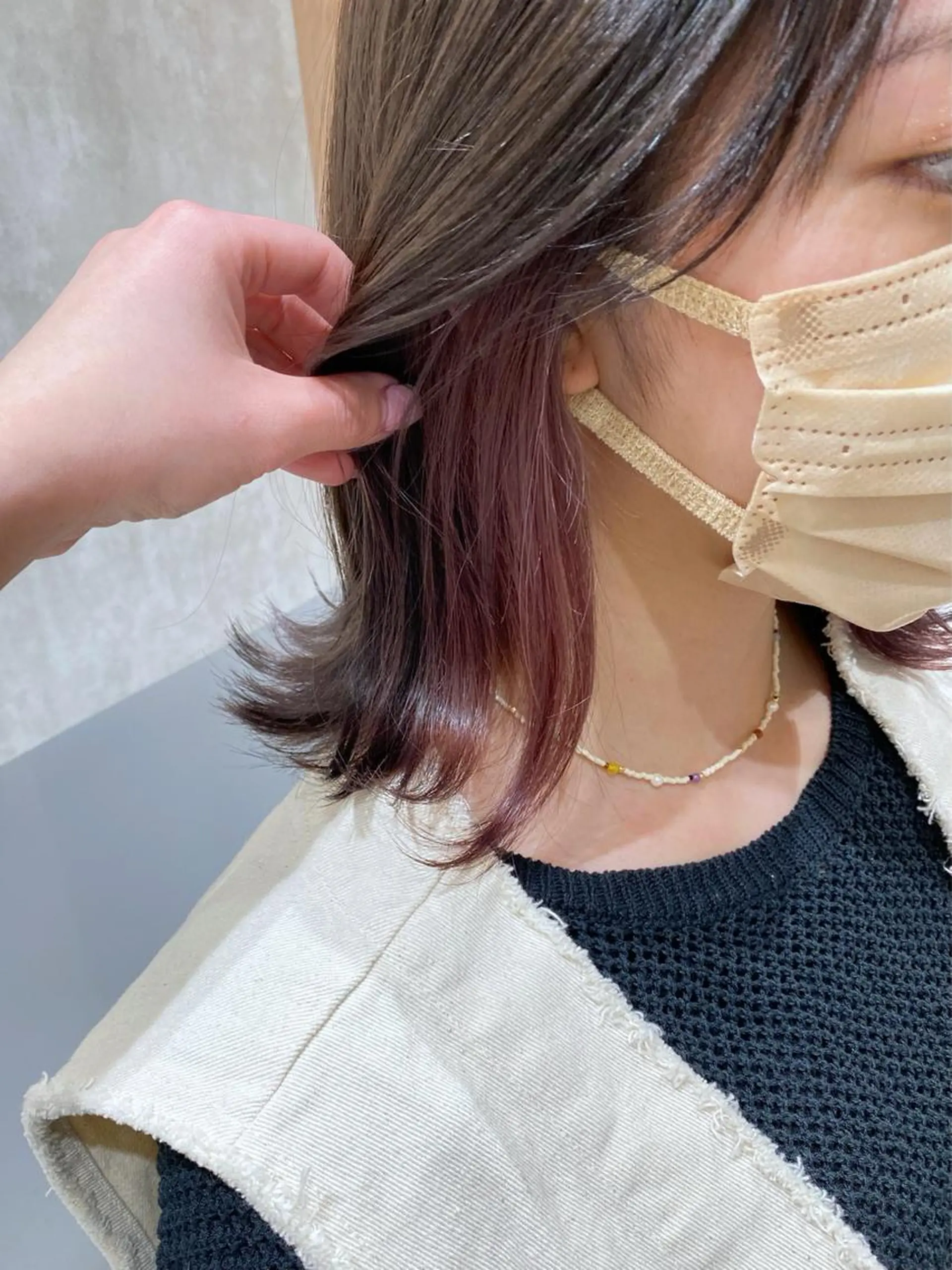 ミディアム カラー ヘアアレンジ ヘアカラー 畑中 愛梨のヘアスタイル