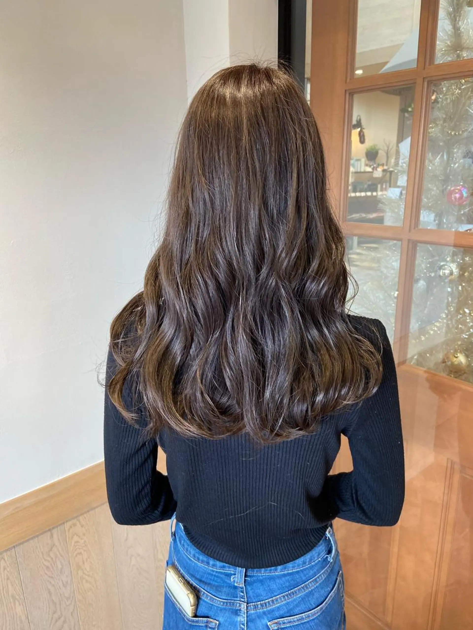ロング カラー アッシュ アッシュブラウン ブラウンカラー 津田 七美希のヘアスタイル