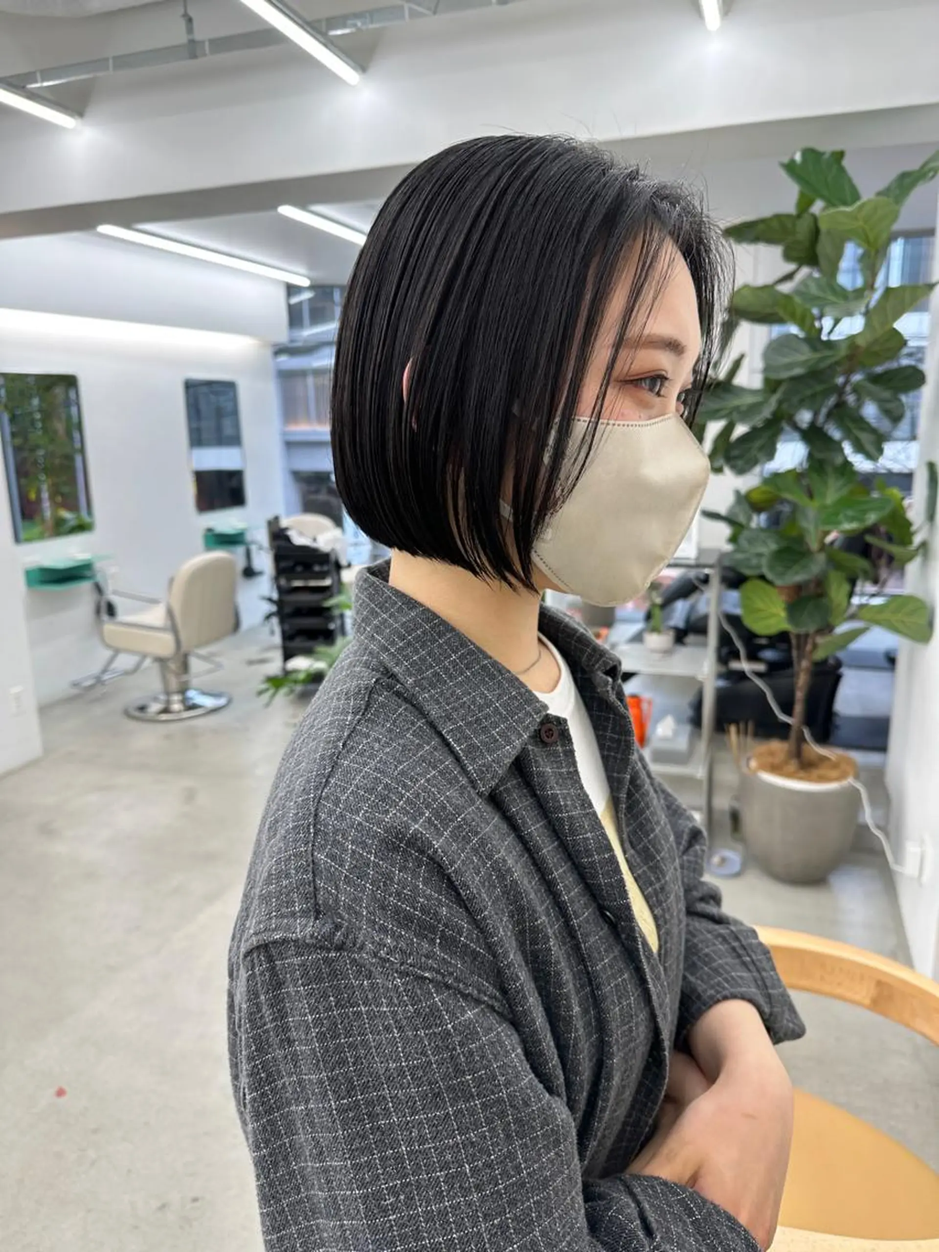 ショート カラー ボブ 縮毛矯正 トリートメント ボブ/レイヤー/ケア パーマ/リュウタのヘアスタイル