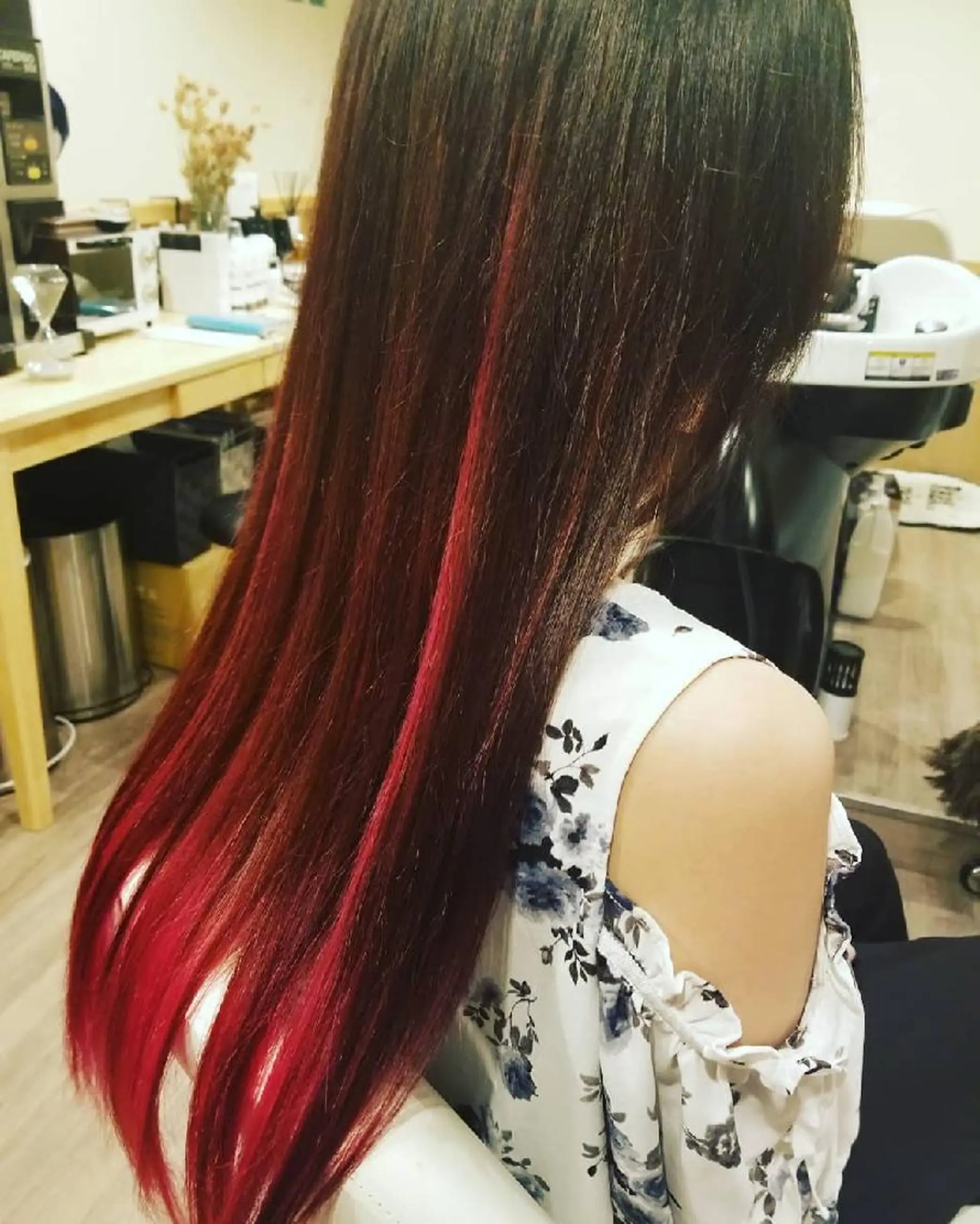 ロング カラー ブリーチ デザインカラー ユニコーンカラー 外国人風カラー トリートメント ヘアカラー spa hair  ark 富井直美のヘアスタイル