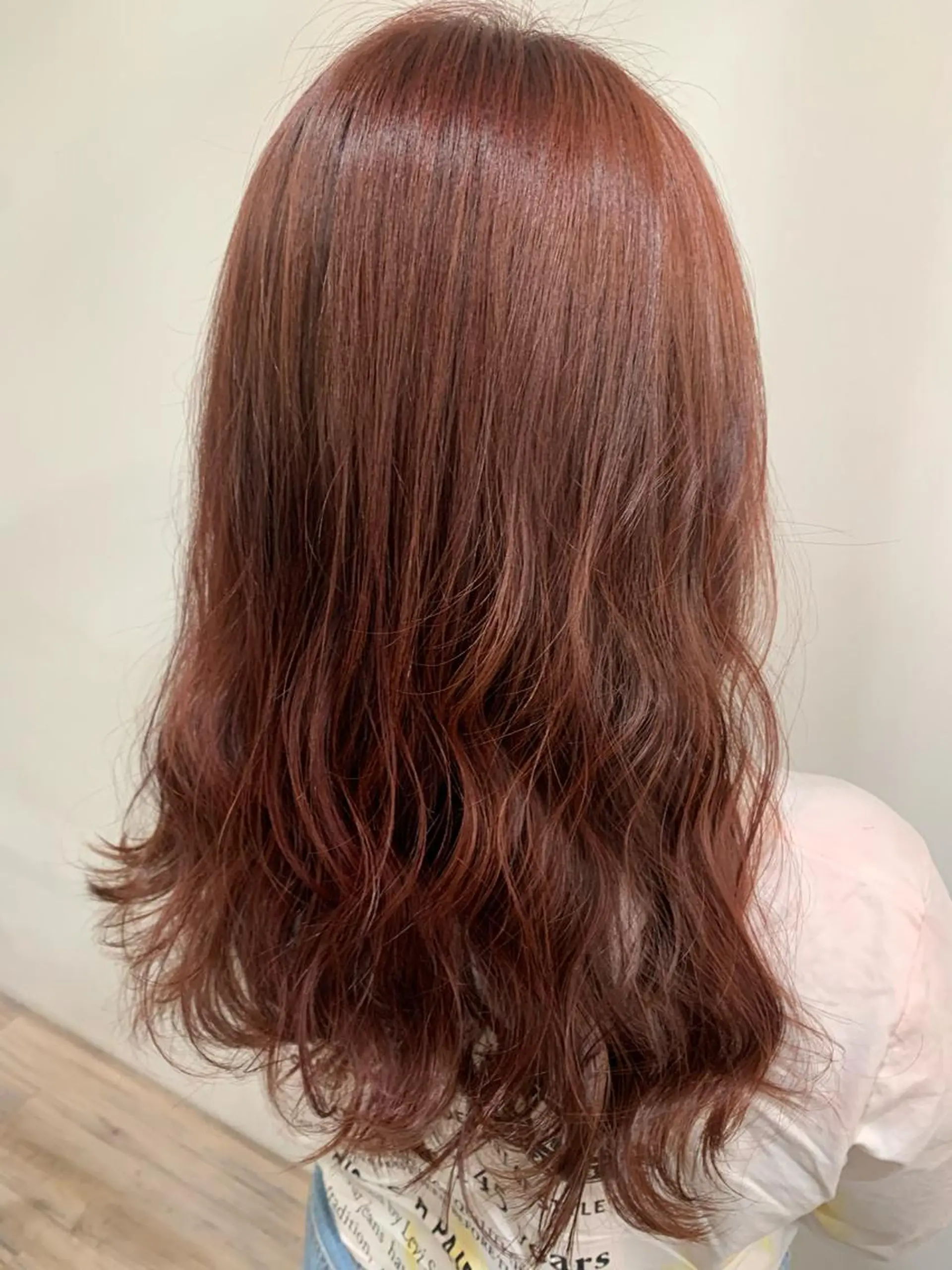 ロング カラー ブラウンカラー レッドカラー レッドブラウン ヘアカラー トリートメント あべ ゆうかのヘアスタイル